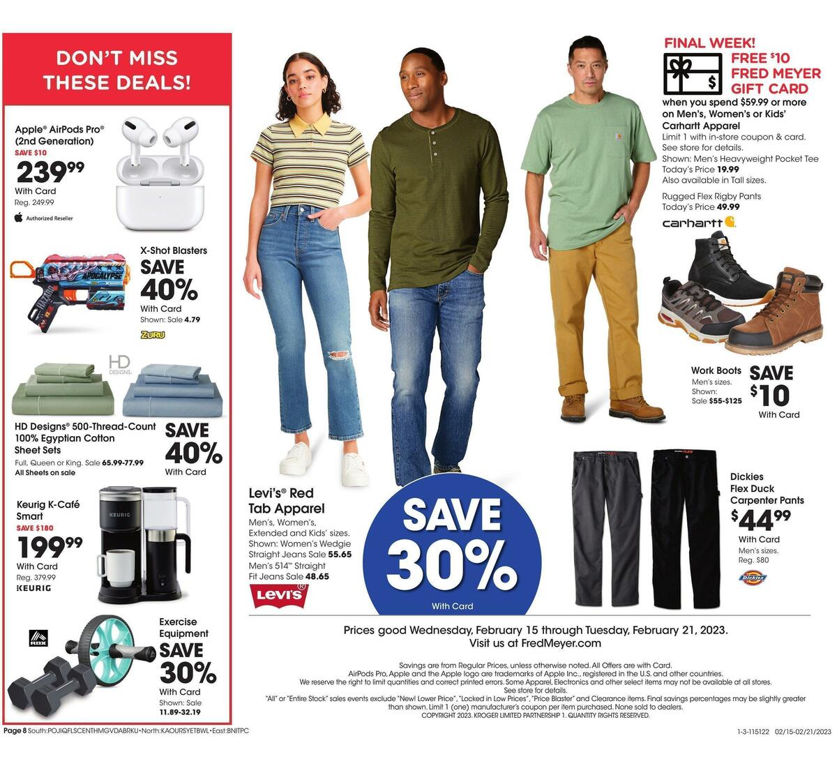 Fred Meyer General Merchandise Weekly Ad from February 15