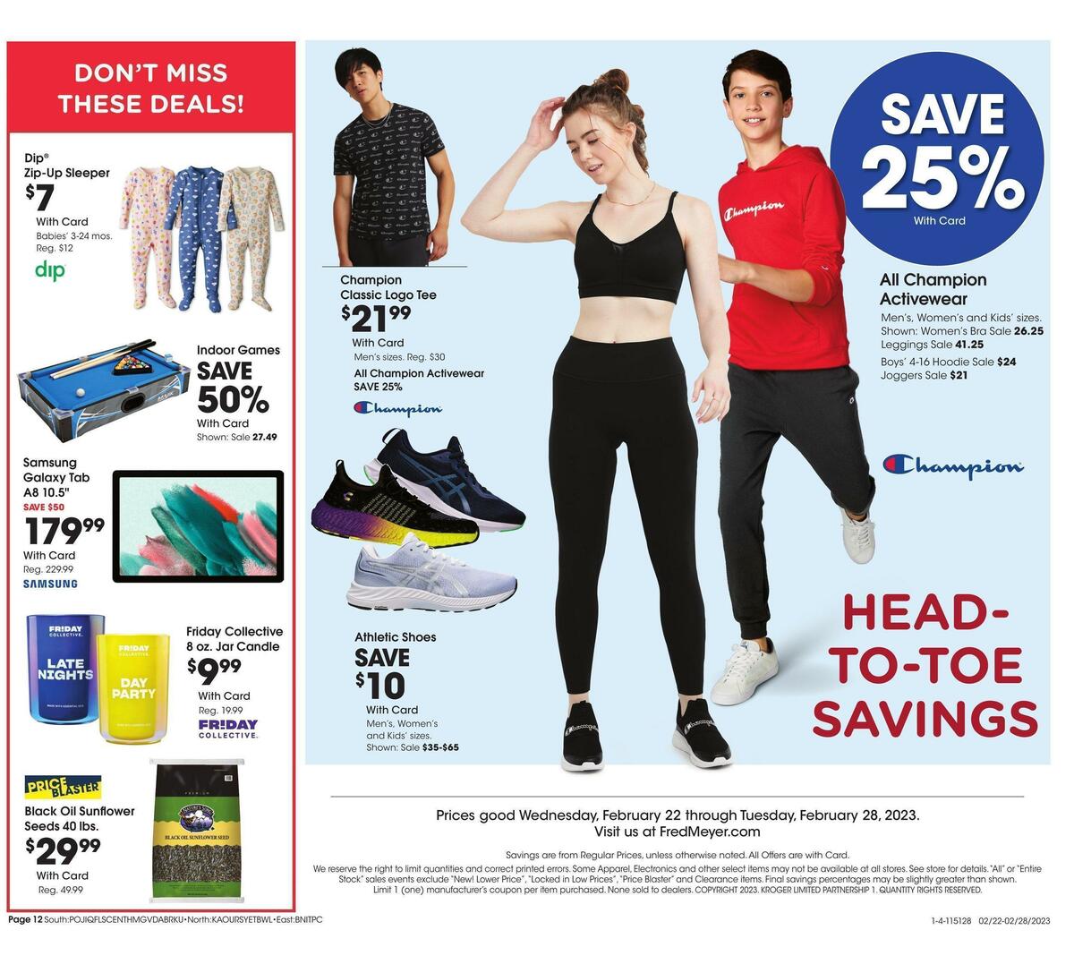 Fred Meyer General Merchandise Weekly Ad from February 22