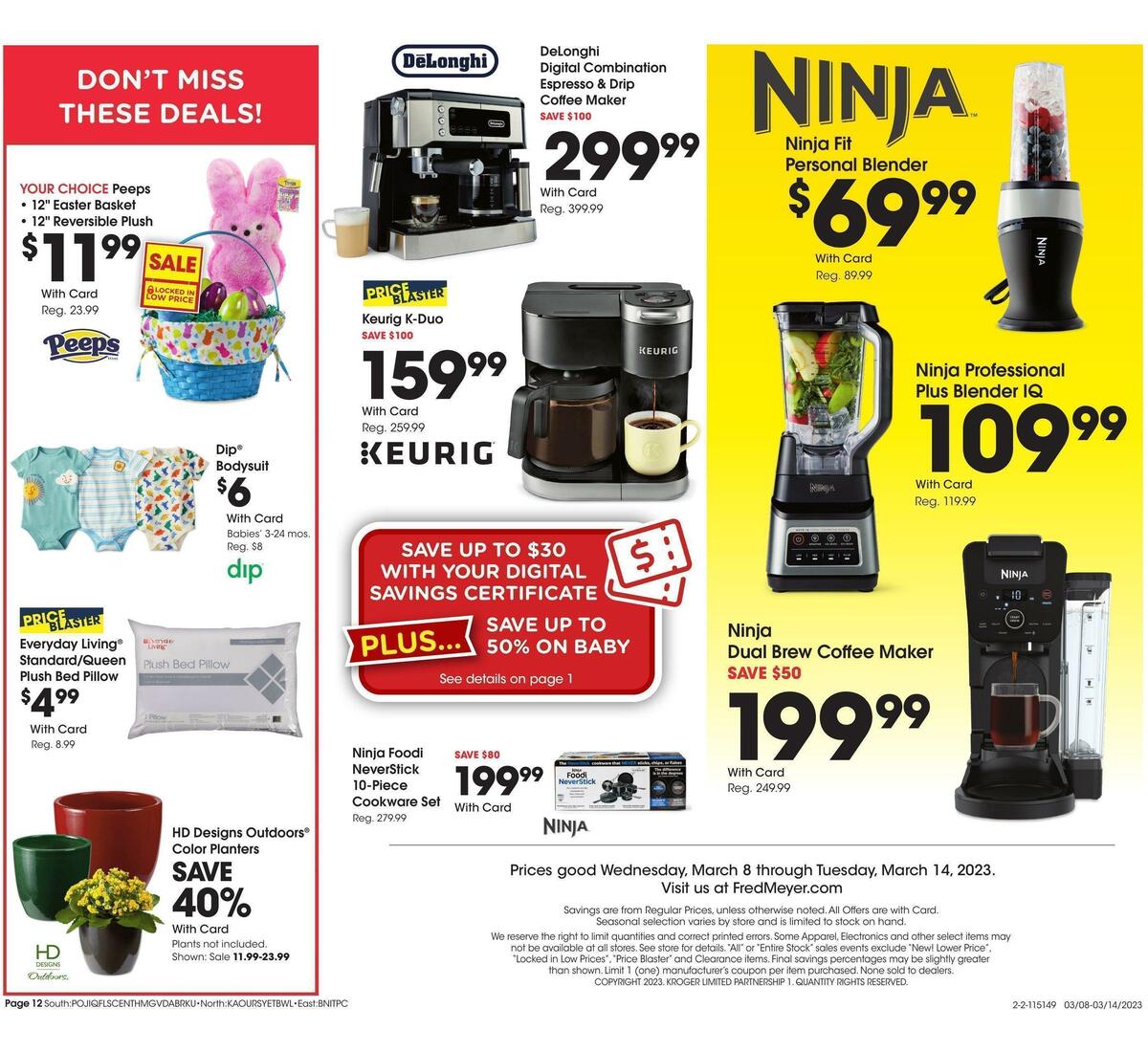 Fred Meyer General Merchandise Weekly Ad from March 8