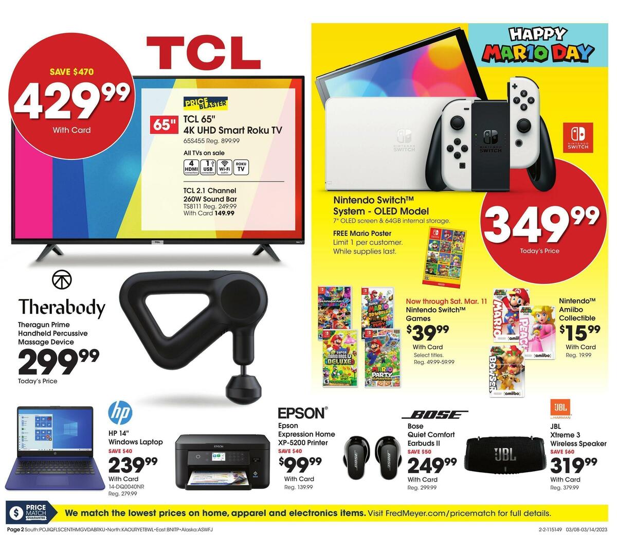 Fred Meyer General Merchandise Weekly Ad from March 8