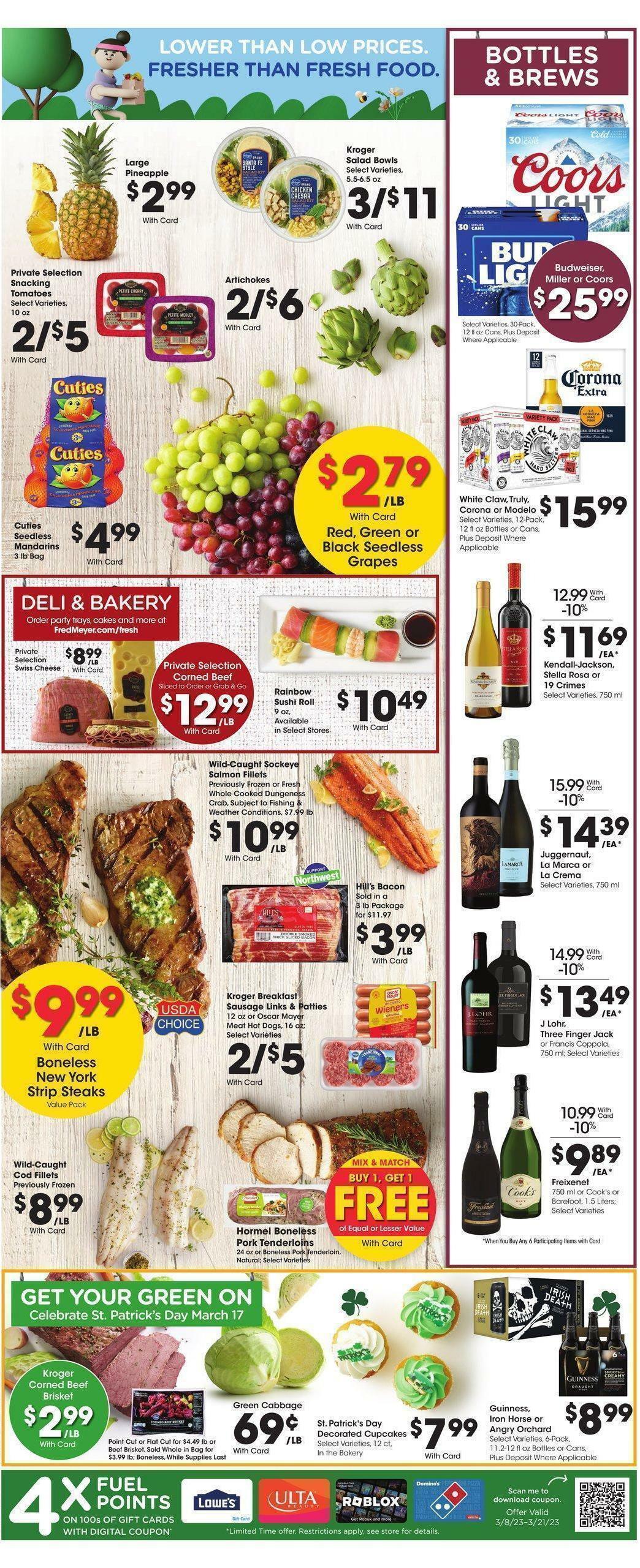 Fred Meyer Weekly Ad from March 15