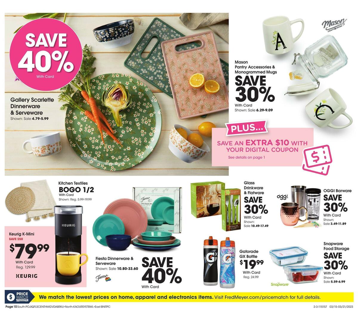 Fred Meyer General Merchandise Weekly Ad from March 15
