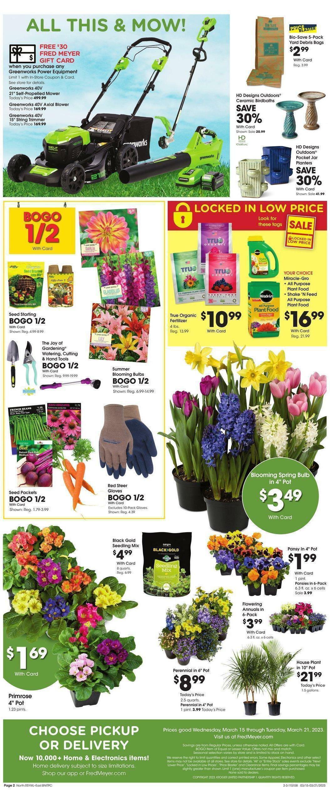 Fred Meyer Garden Weekly Ad from March 15