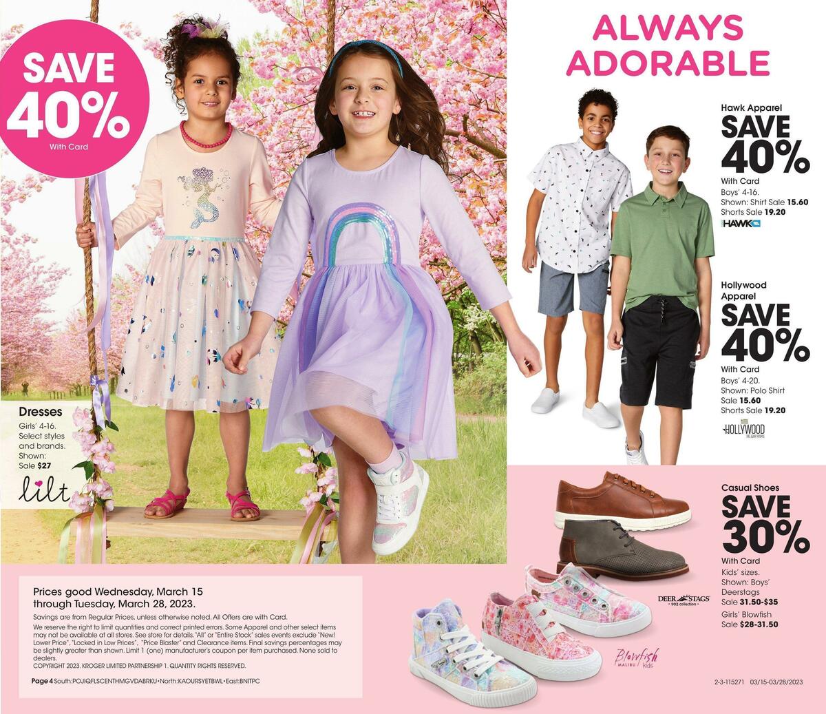 Fred Meyer Spring Preview Apparel Weekly Ad from March 15