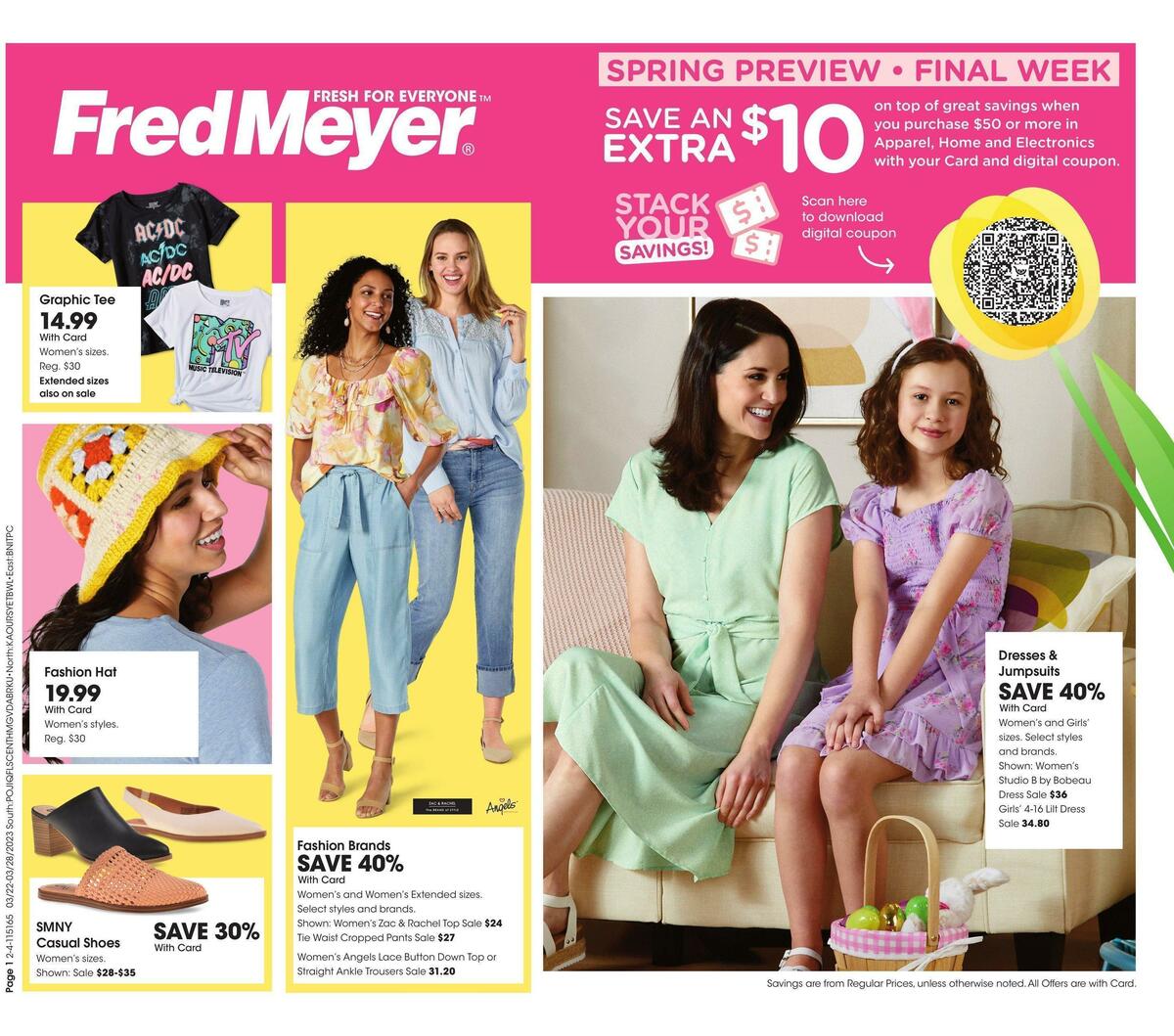 Fred Meyer General Merchandise Weekly Ad from March 22