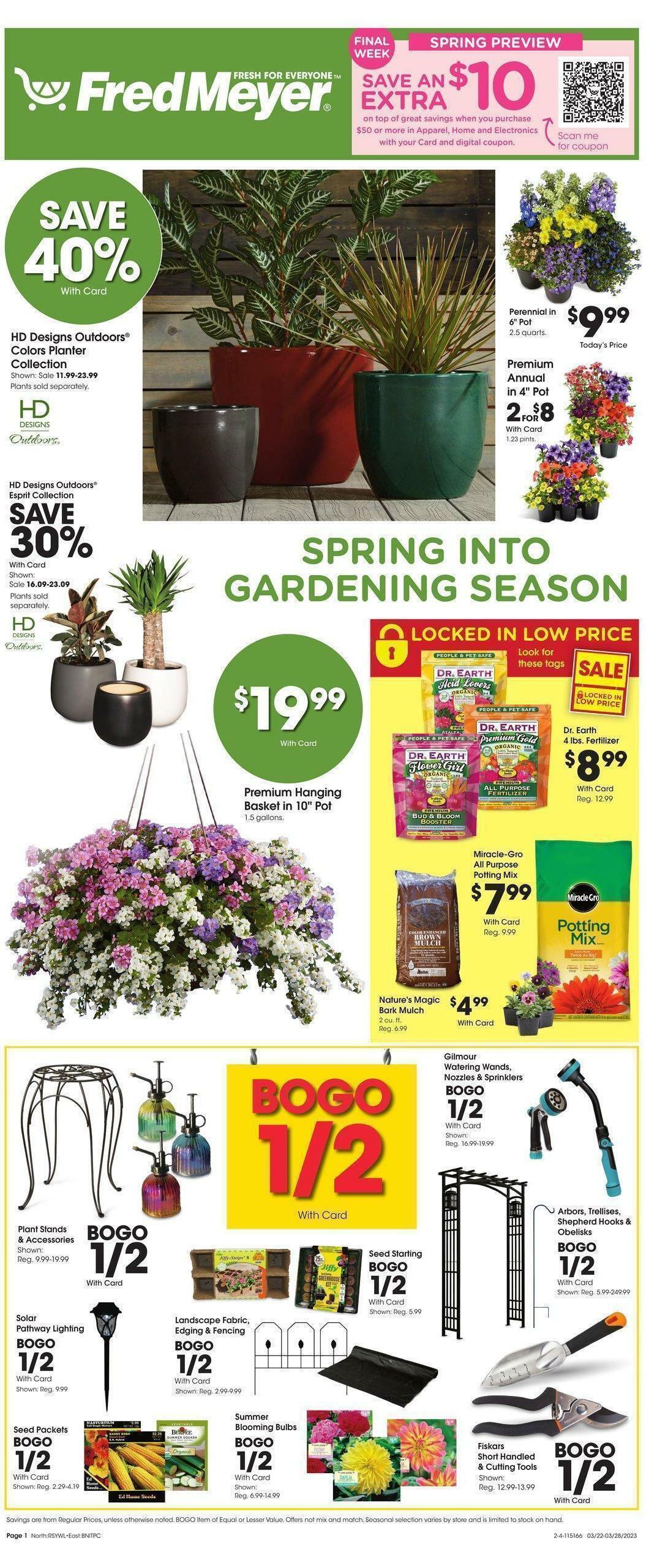 Fred Meyer Garden Weekly Ad from March 22