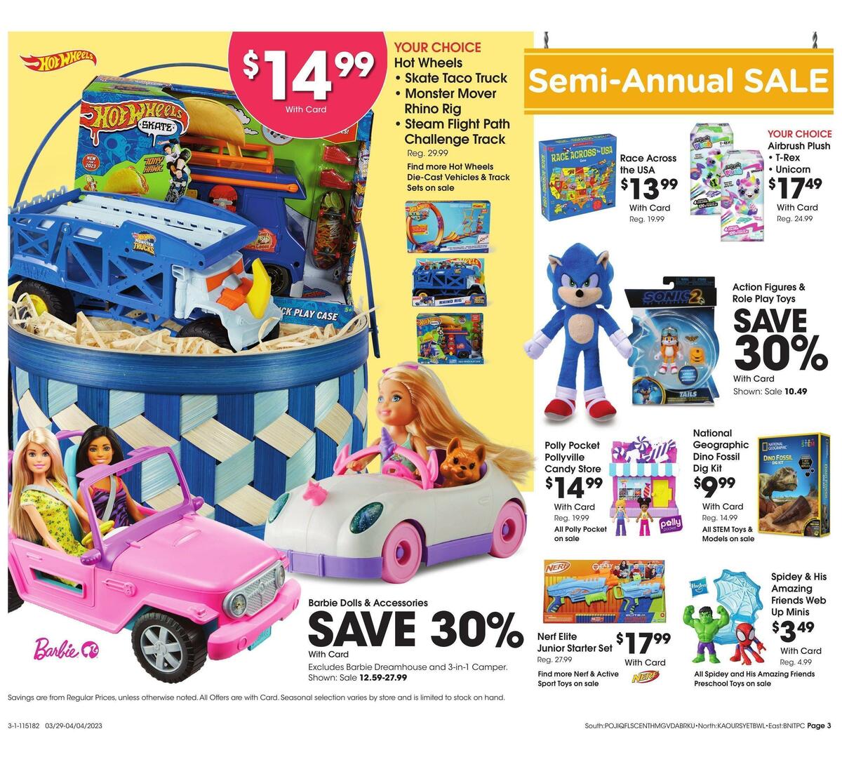 Fred Meyer General Merchandise Weekly Ad from March 29