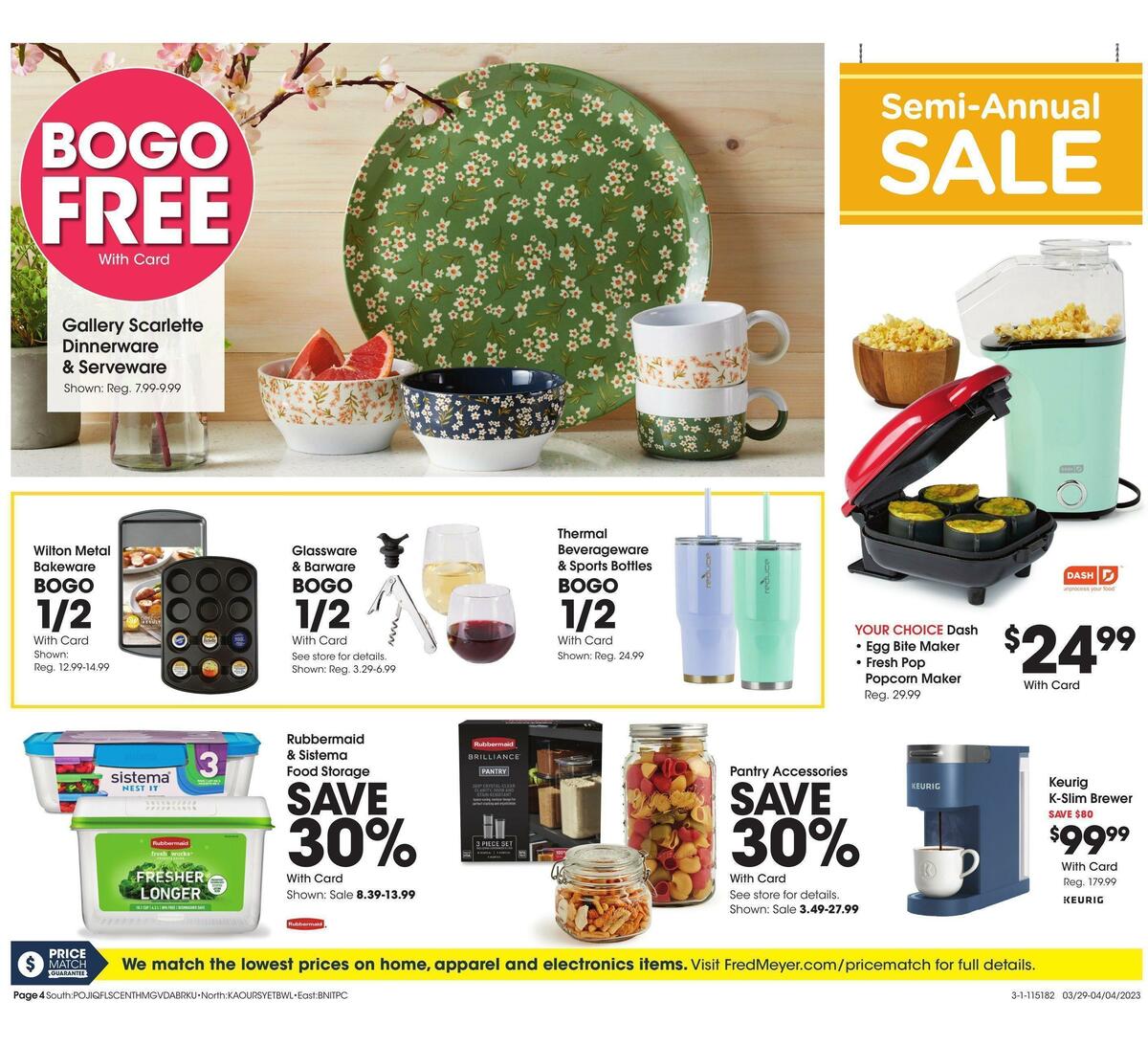 Fred Meyer General Merchandise Weekly Ad from March 29