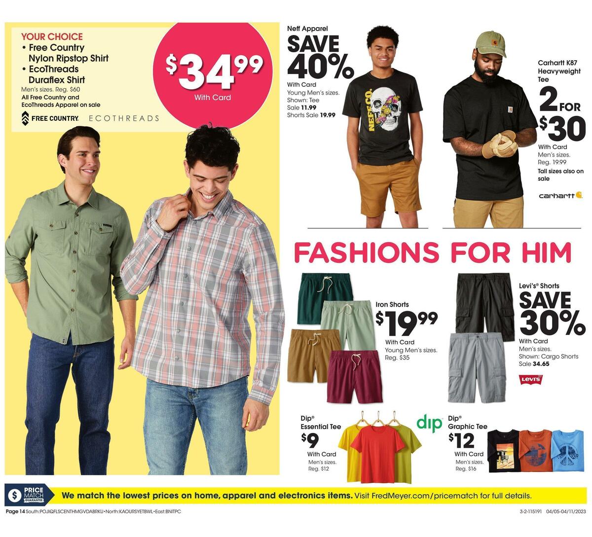 Fred Meyer General Merchandise Weekly Ad from April 5