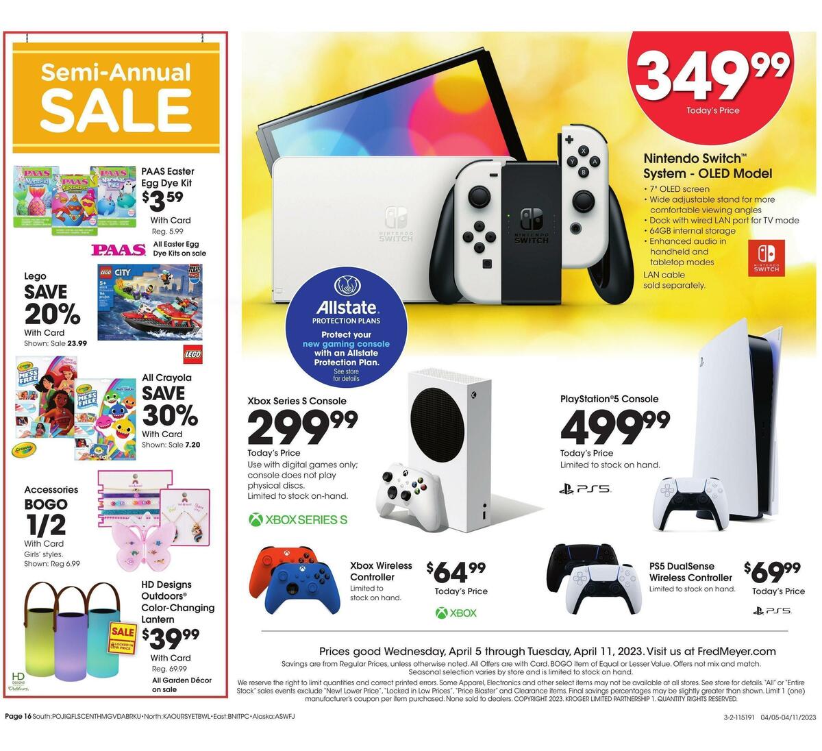 Fred Meyer General Merchandise Weekly Ad from April 5
