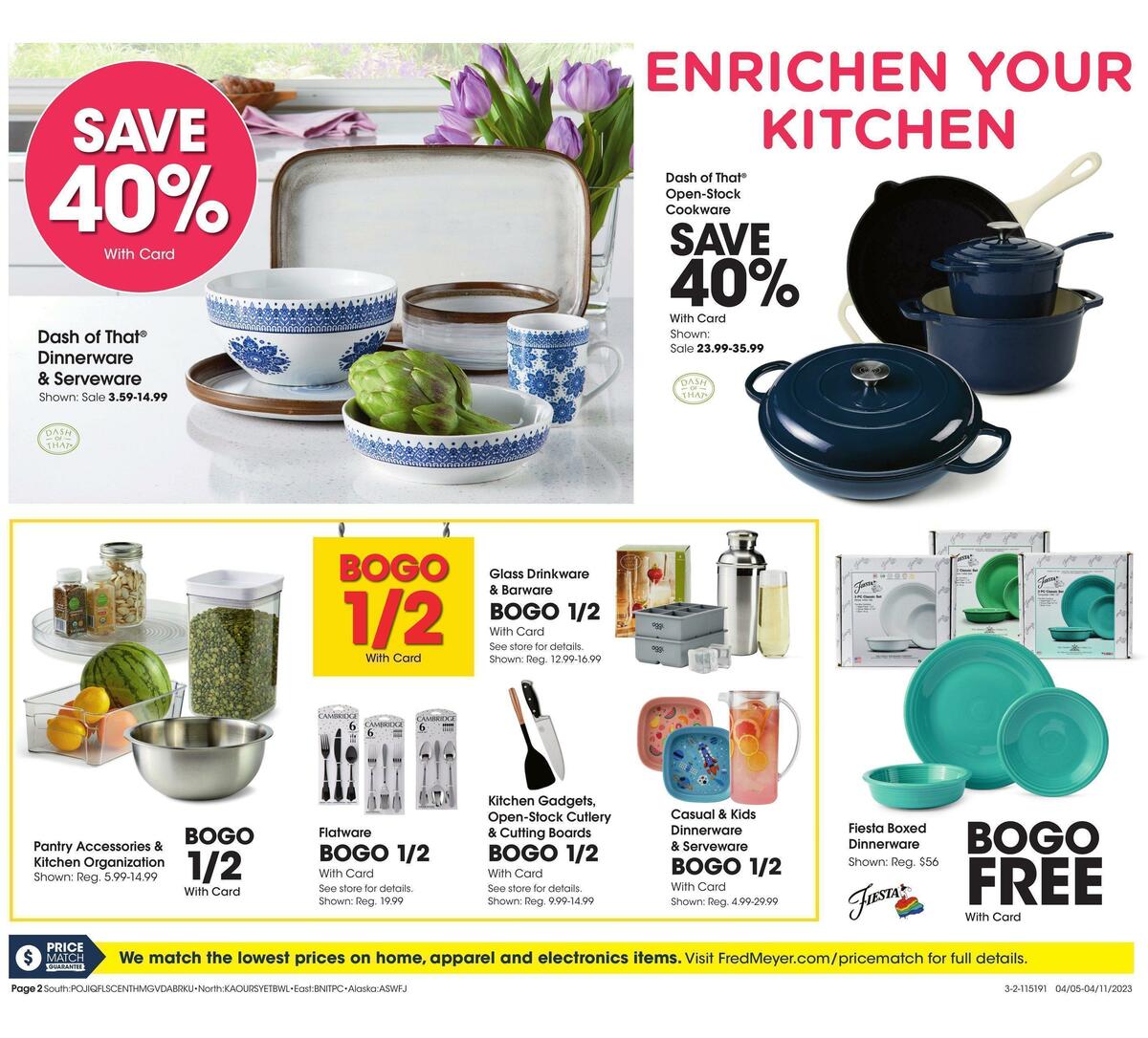 Fred Meyer General Merchandise Weekly Ad from April 5