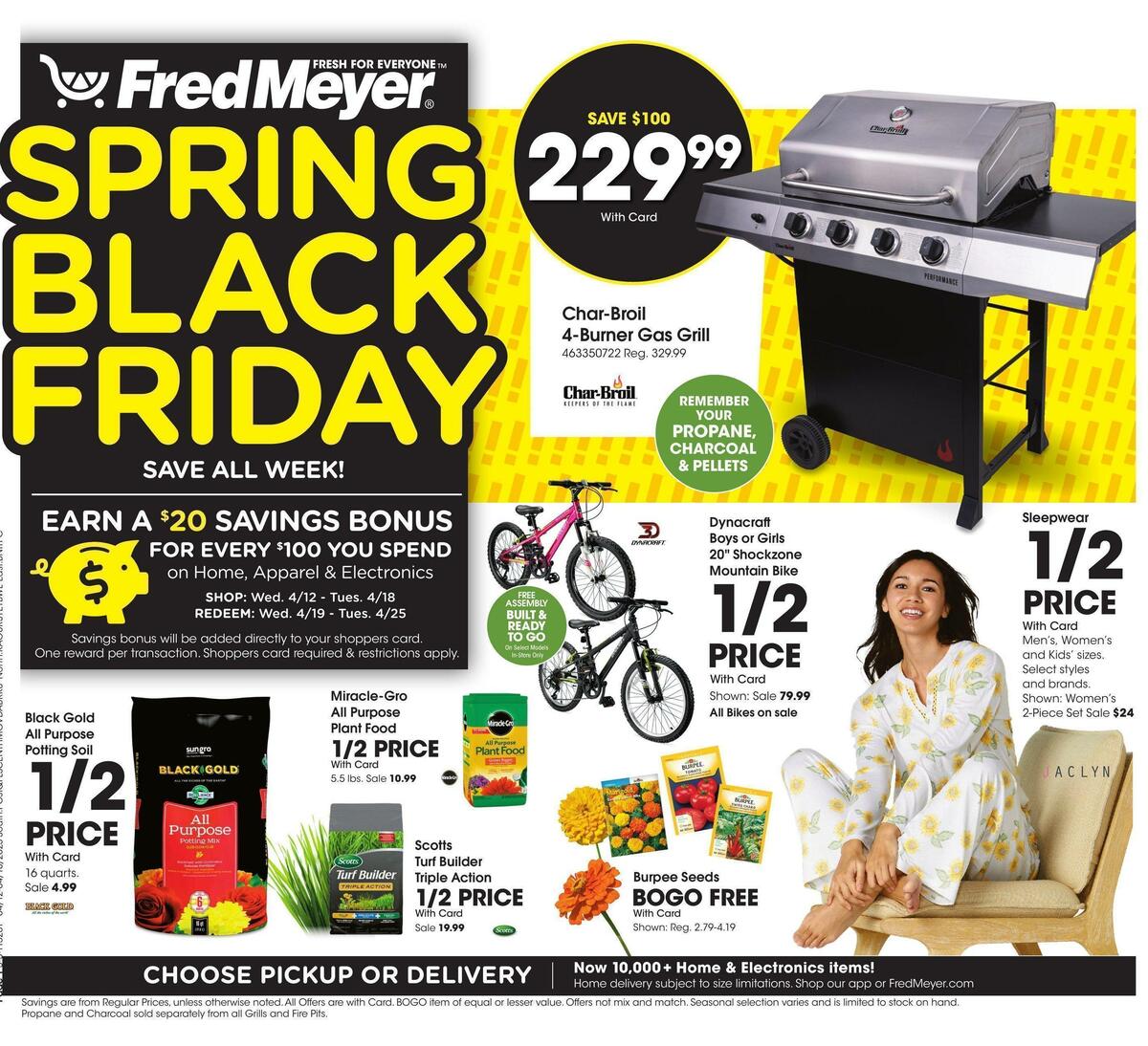 Fred Meyer General Merchandise Weekly Ad from April 12