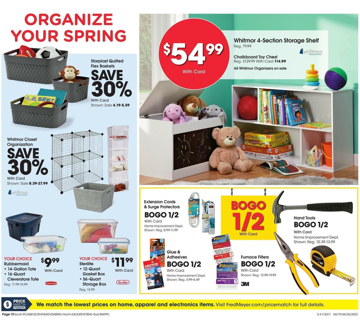 Fred Meyer General Merchandise Weekly Ad from April 19