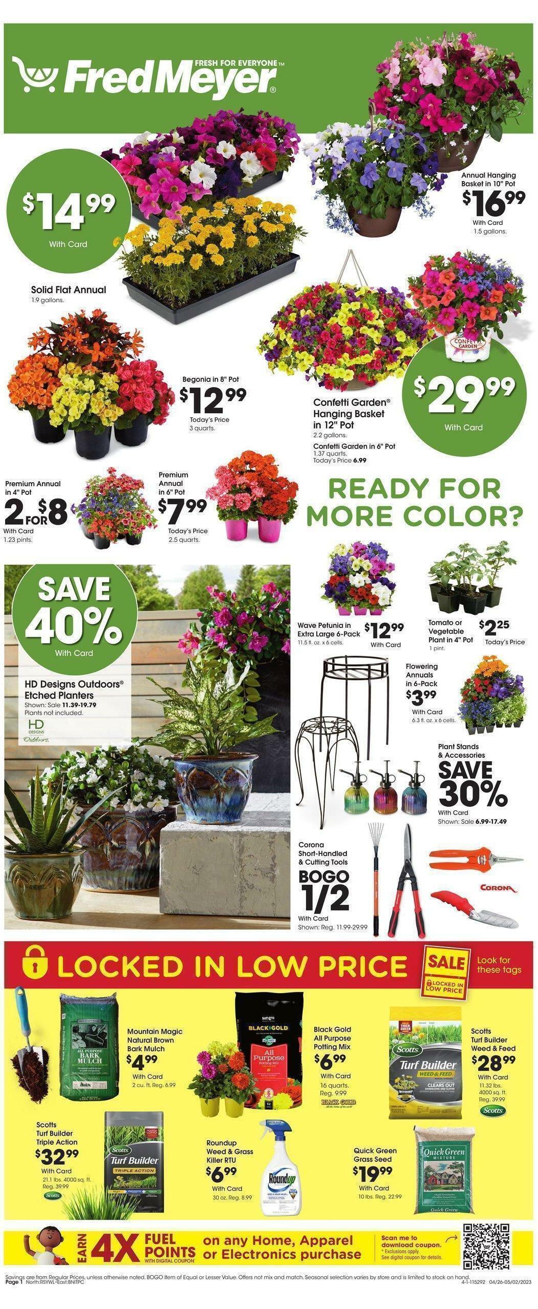Fred Meyer Garden Weekly Ad from April 26