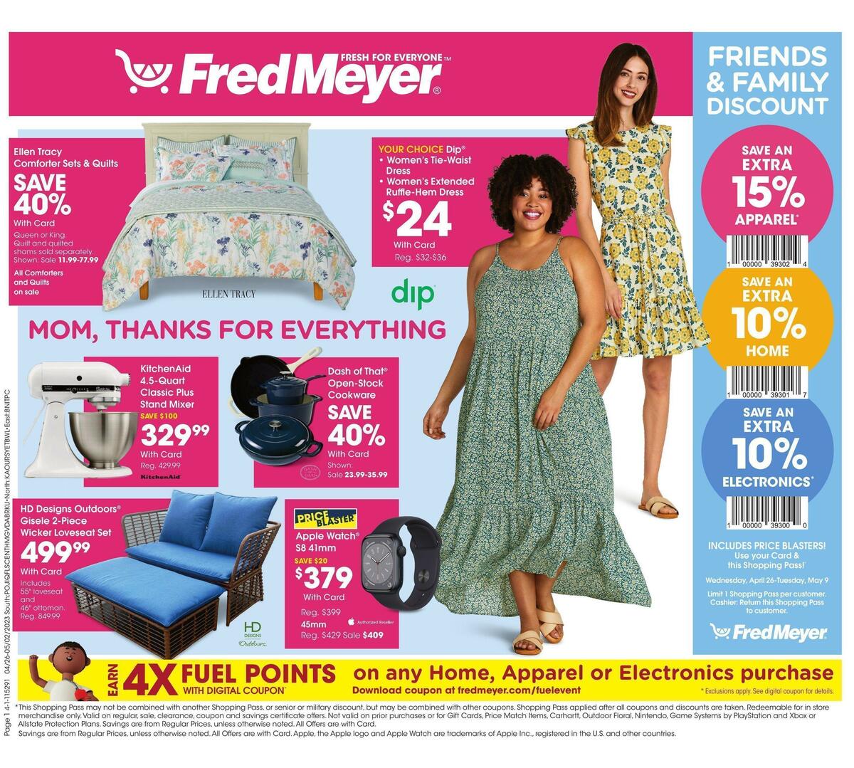 Fred Meyer General Merchandise Weekly Ad from April 26