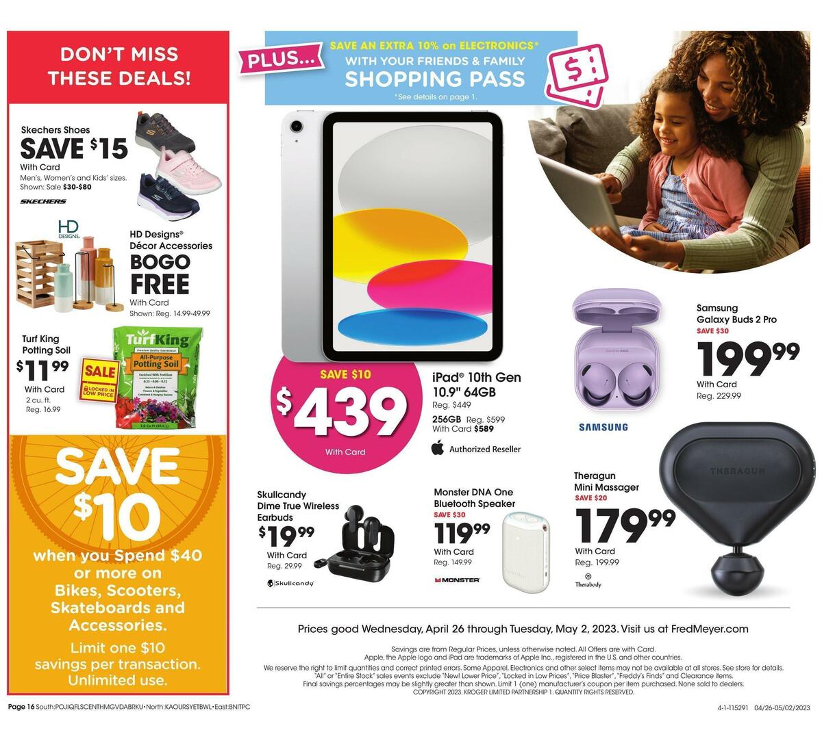 Fred Meyer General Merchandise Weekly Ad from April 26
