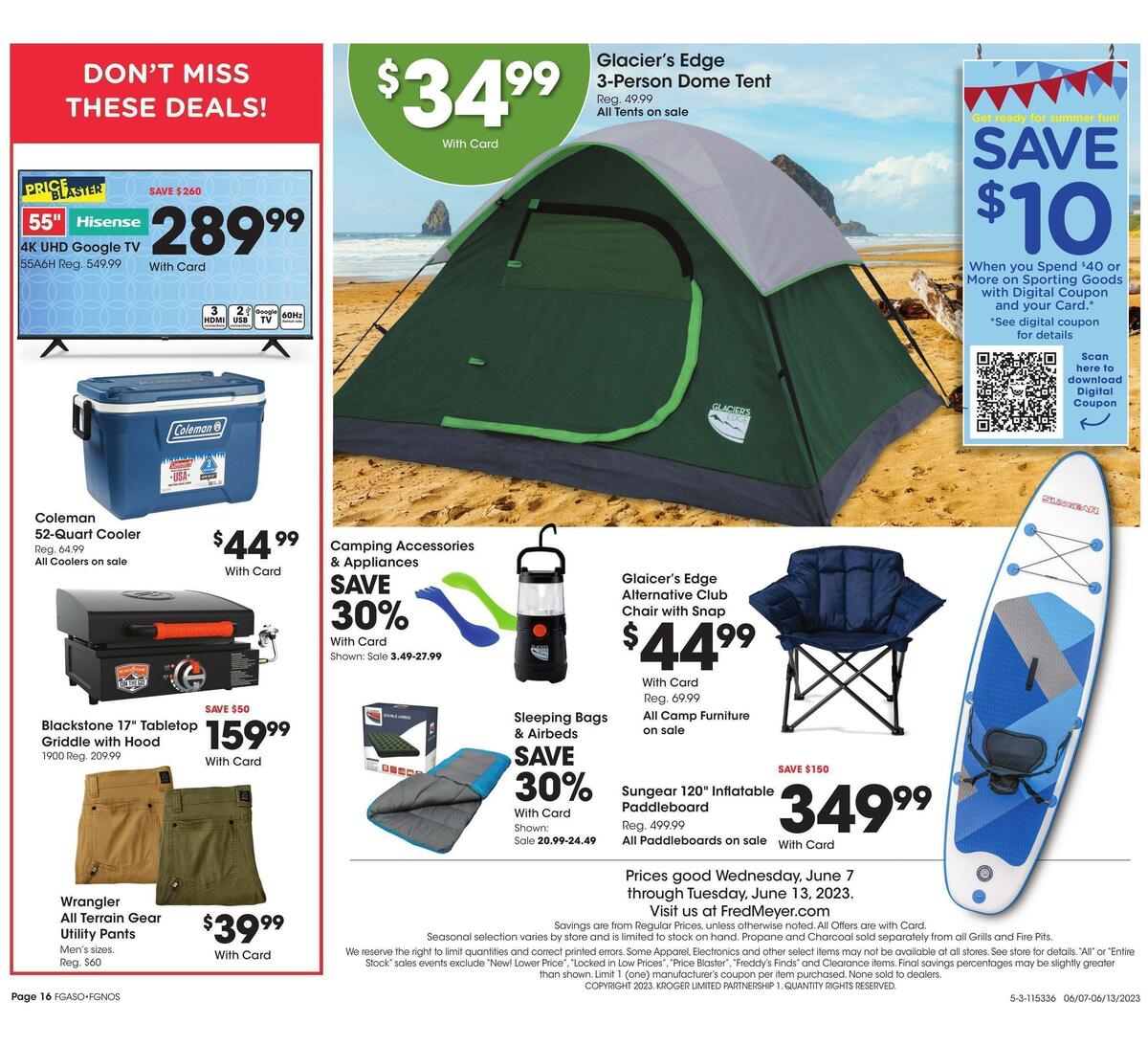Fred Meyer General Merchandise Weekly Ad from June 7