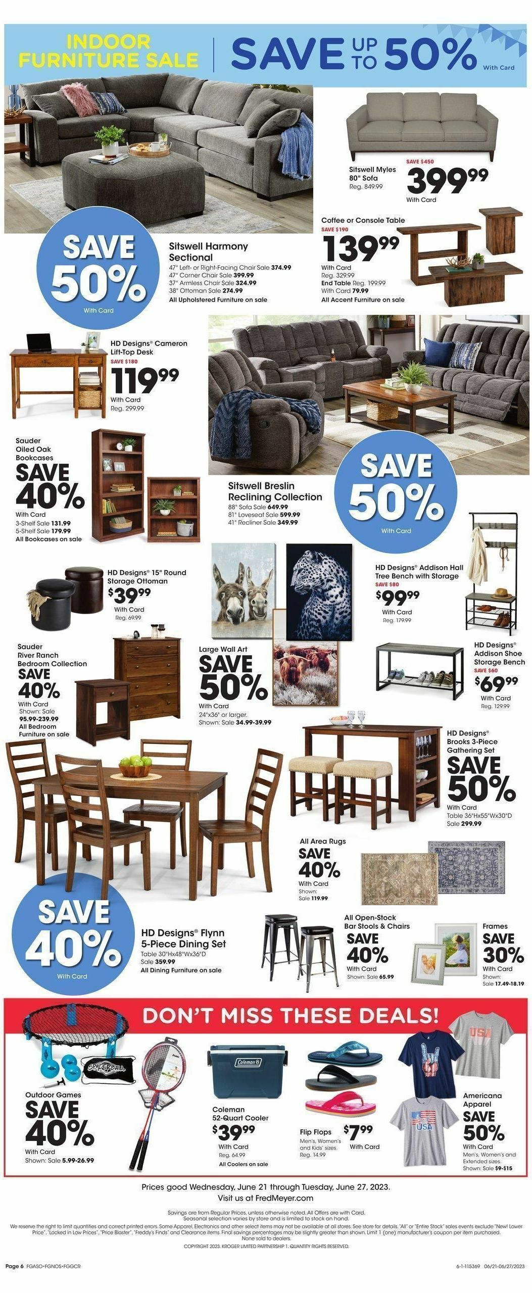 Fred Meyer General Merchandise Weekly Ad from June 21