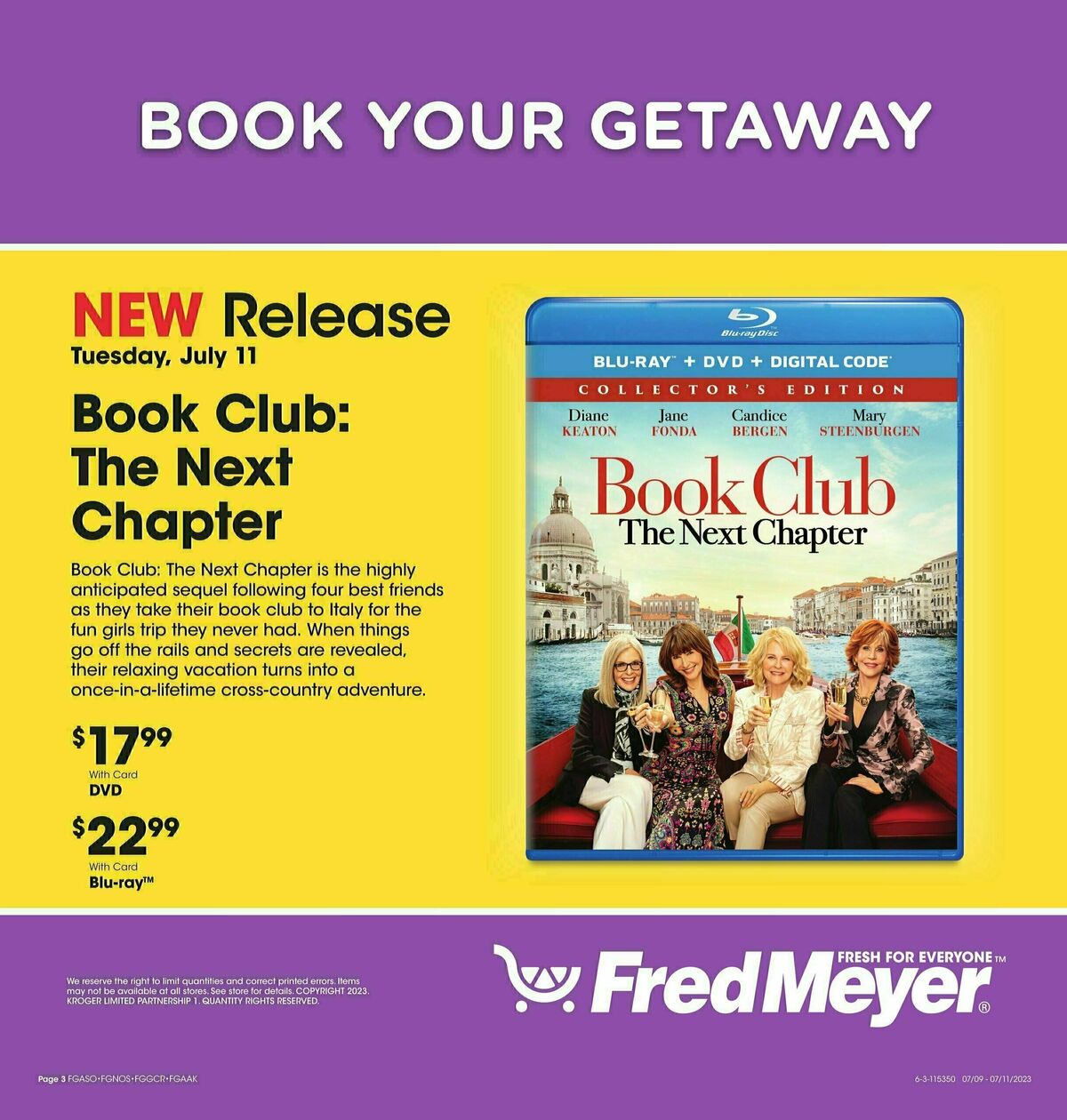Fred Meyer New Release Weekly Ad from July 11