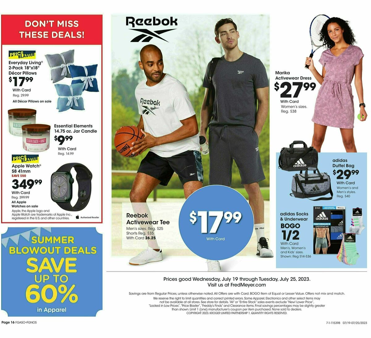 Fred Meyer General Merchandise Weekly Ad from July 19