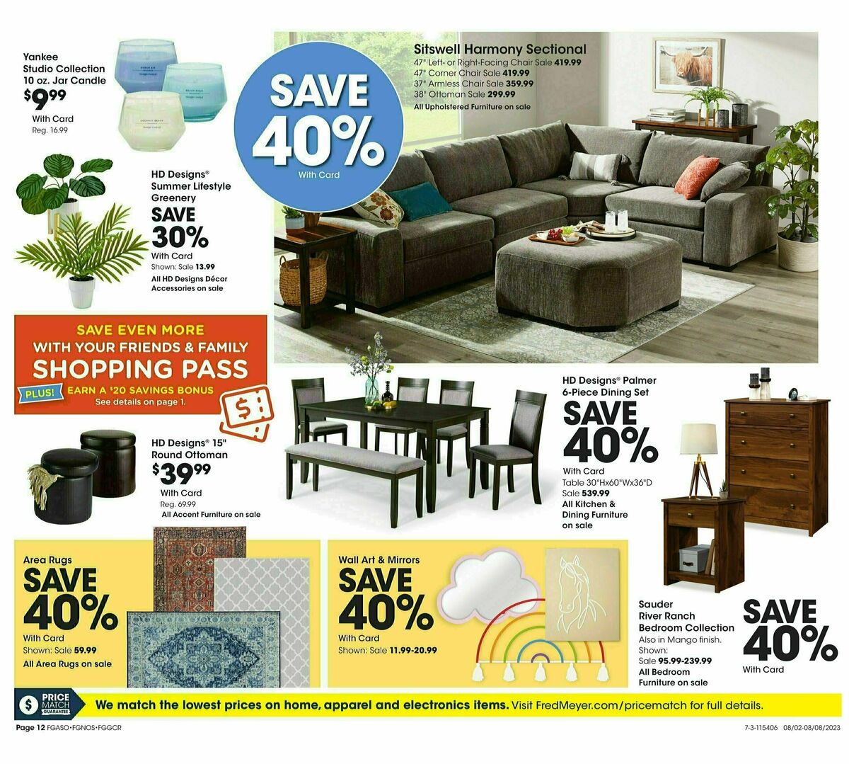 Fred Meyer General Merchandise Weekly Ad from August 2