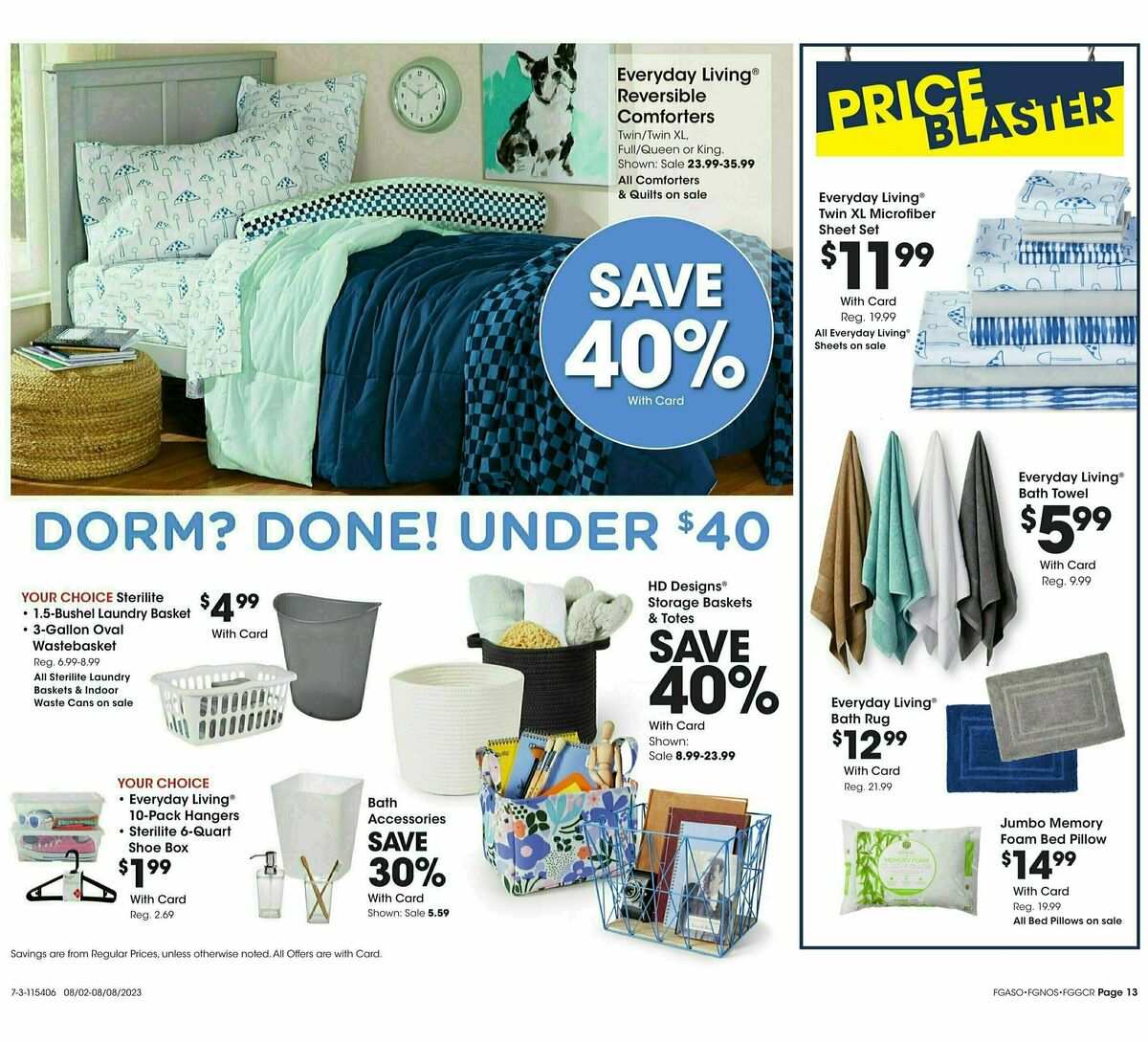 Fred Meyer General Merchandise Weekly Ad from August 2