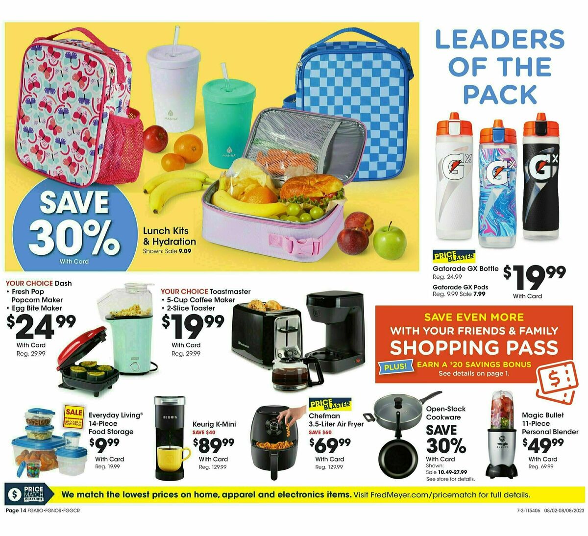 Fred Meyer General Merchandise Weekly Ad from August 2