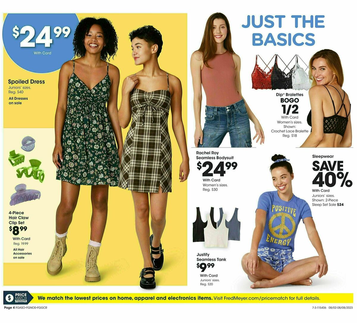 Fred Meyer General Merchandise Weekly Ad from August 2