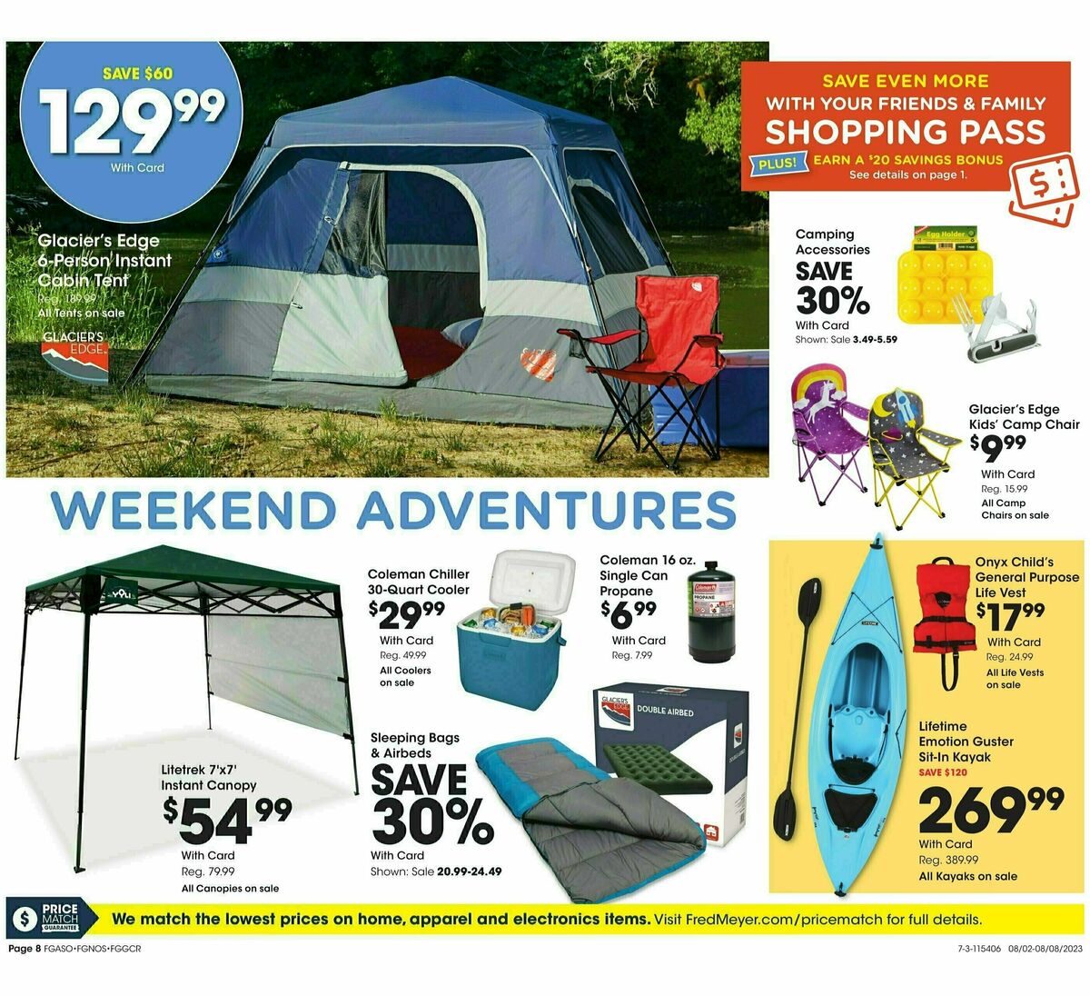 Fred Meyer General Merchandise Weekly Ad from August 2