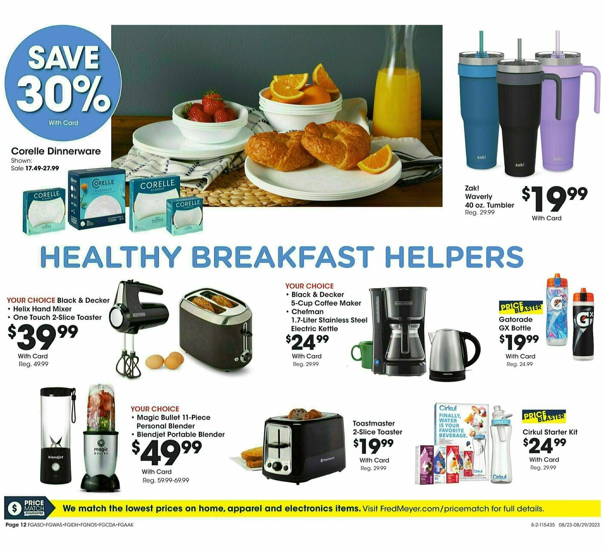 Fred Meyer General Merchandise Weekly Ad from August 23