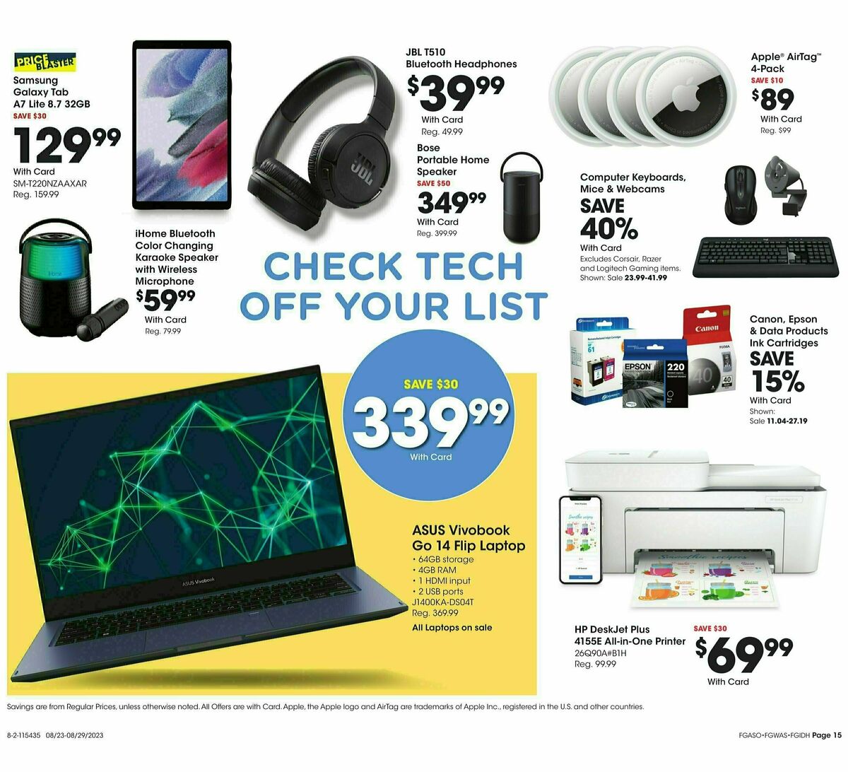Fred Meyer General Merchandise Weekly Ad from August 23