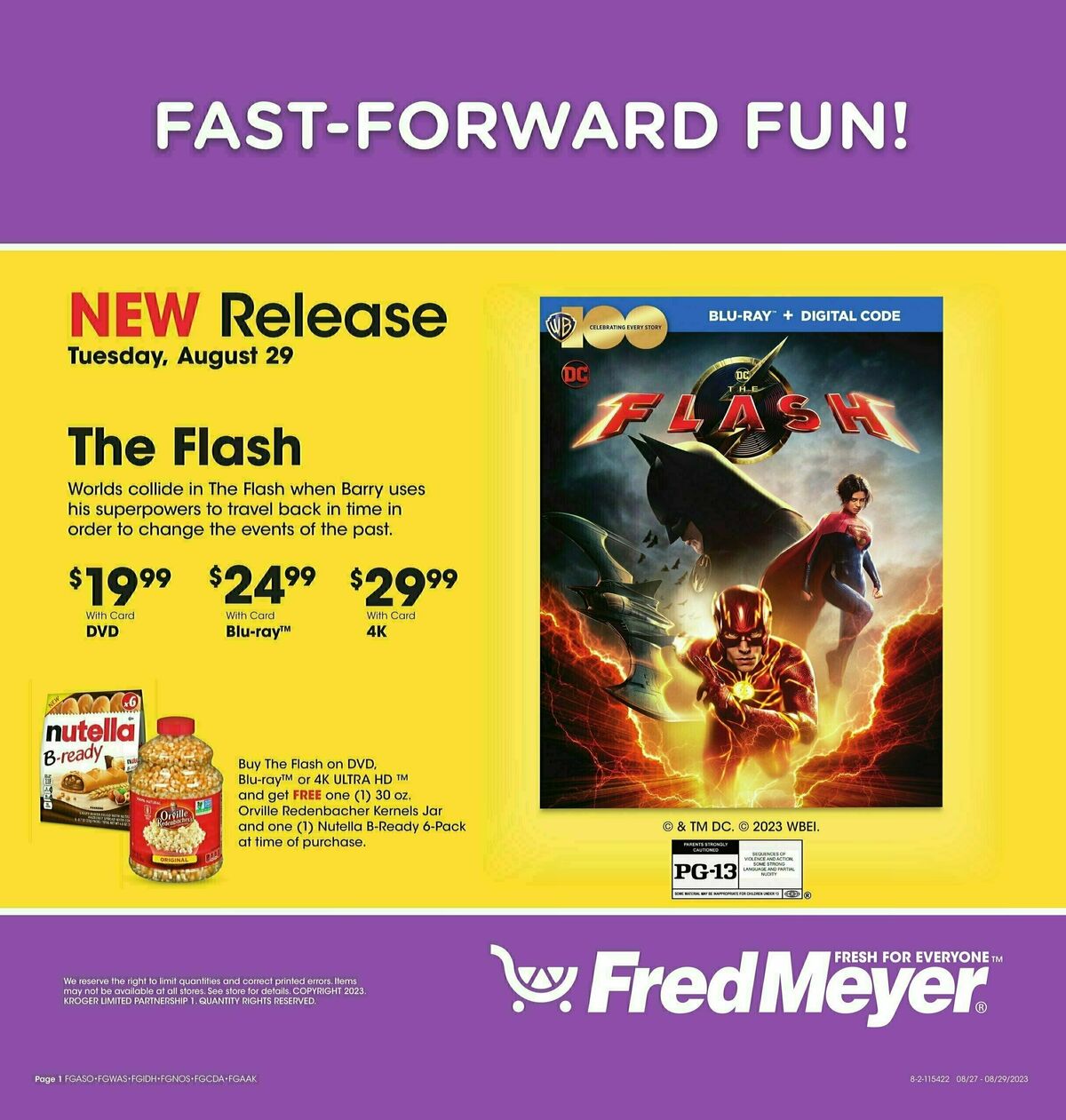 Fred Meyer New Release Weekly Ad from August 27