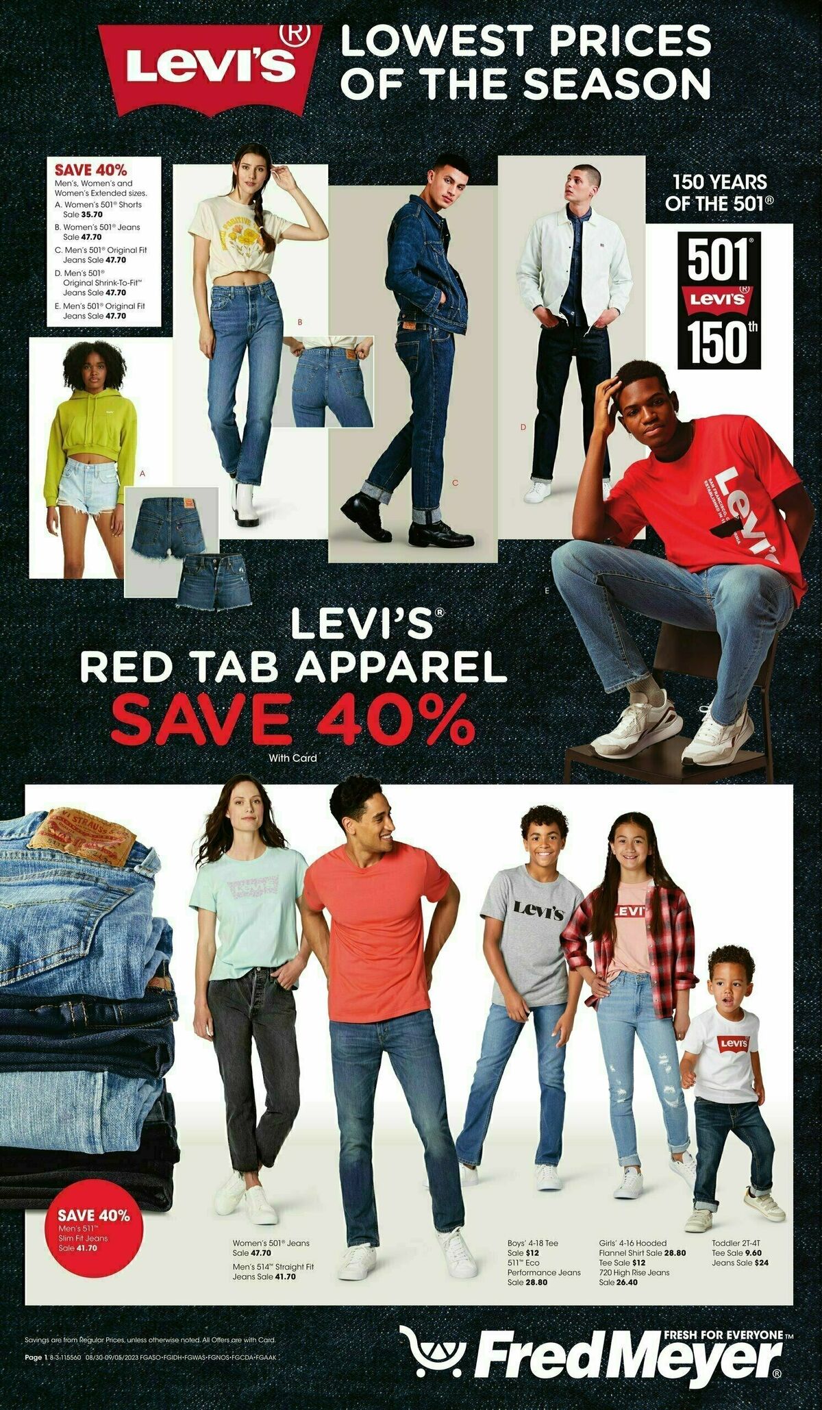 Fred Meyer Levi's Weekly Ad from August 30