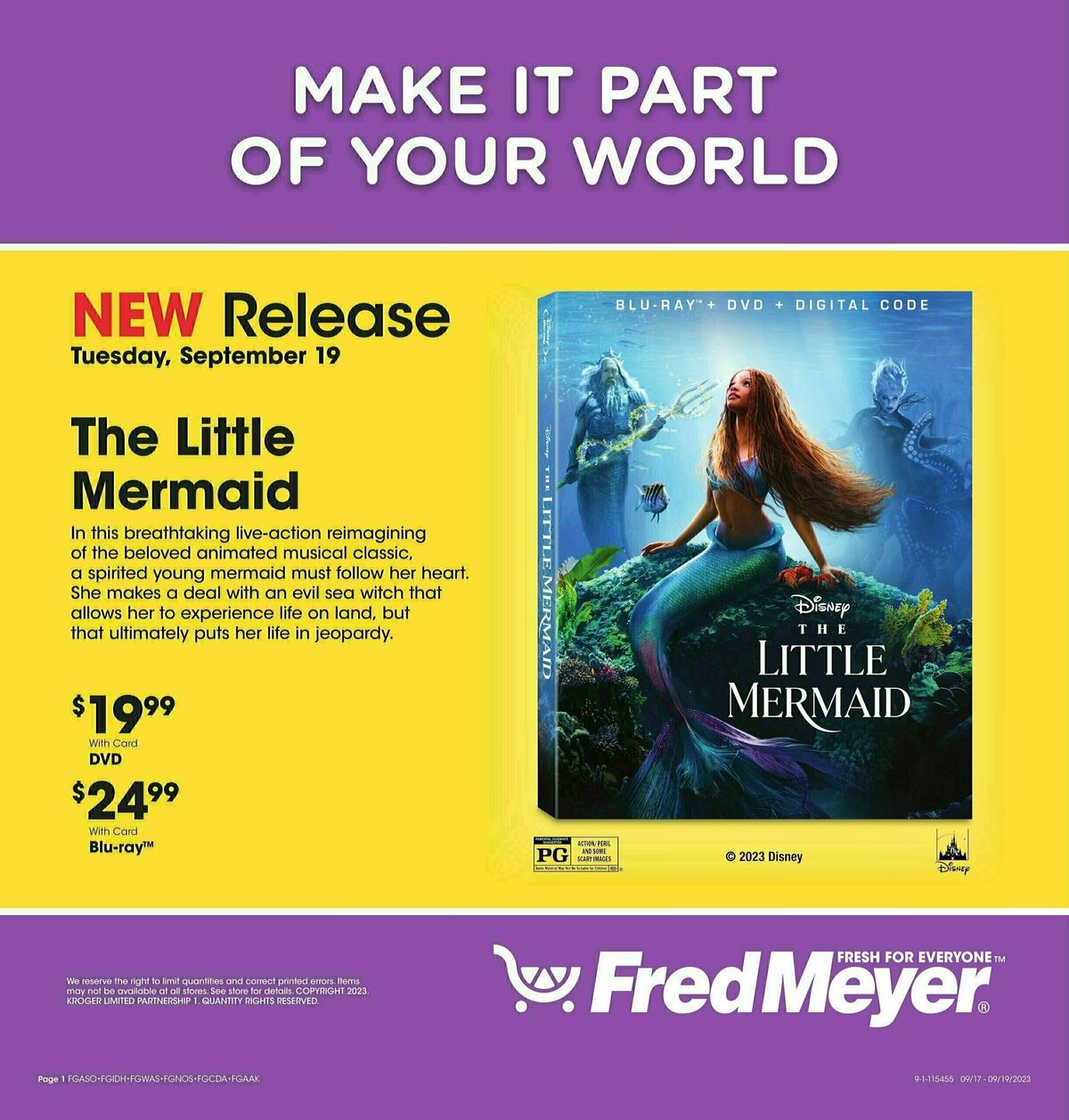 Fred Meyer New Release Weekly Ad from September 19