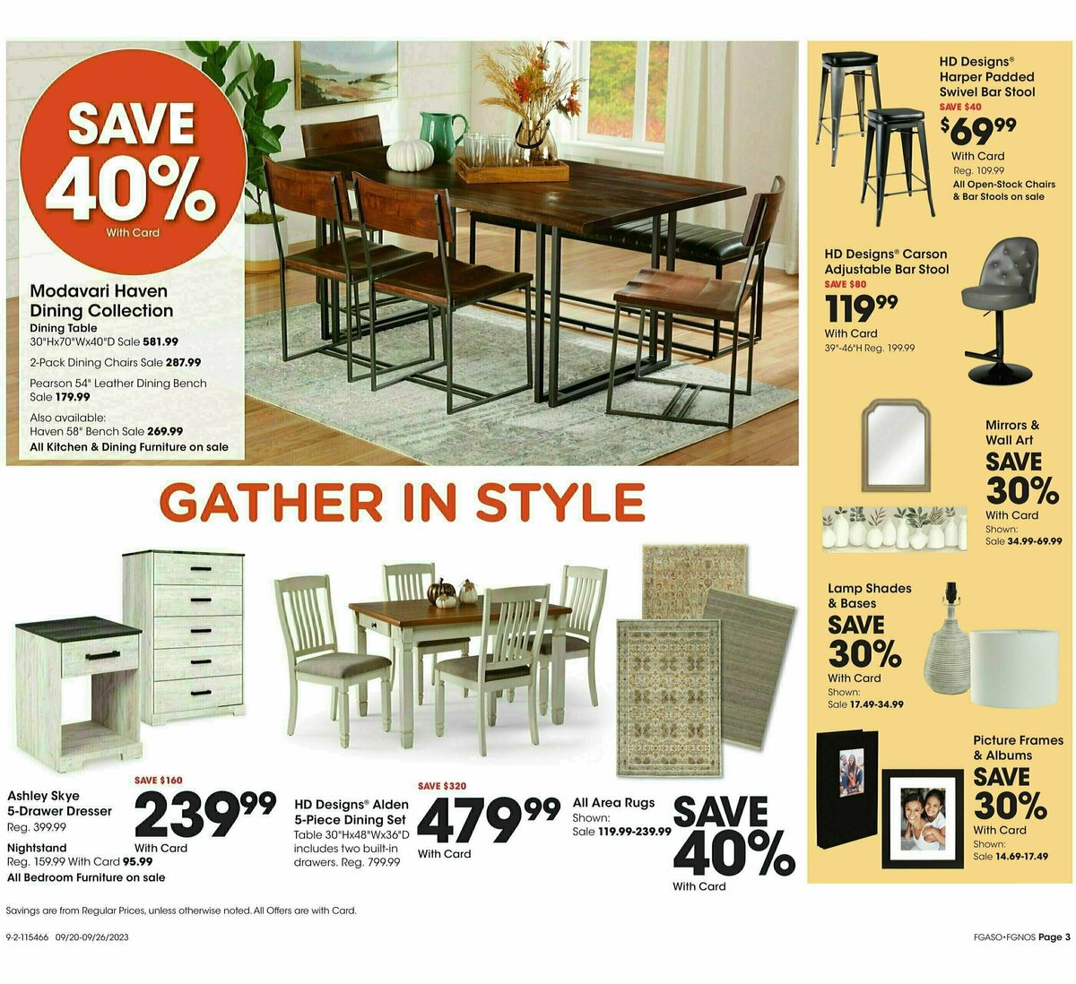 Fred Meyer General Merchandise Weekly Ad from September 20
