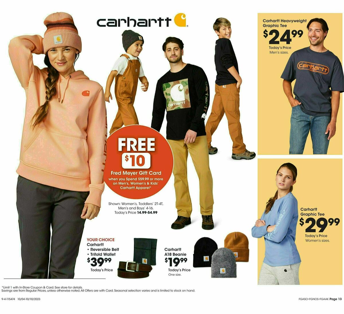 Fred Meyer General Merchandise Weekly Ad from October 4