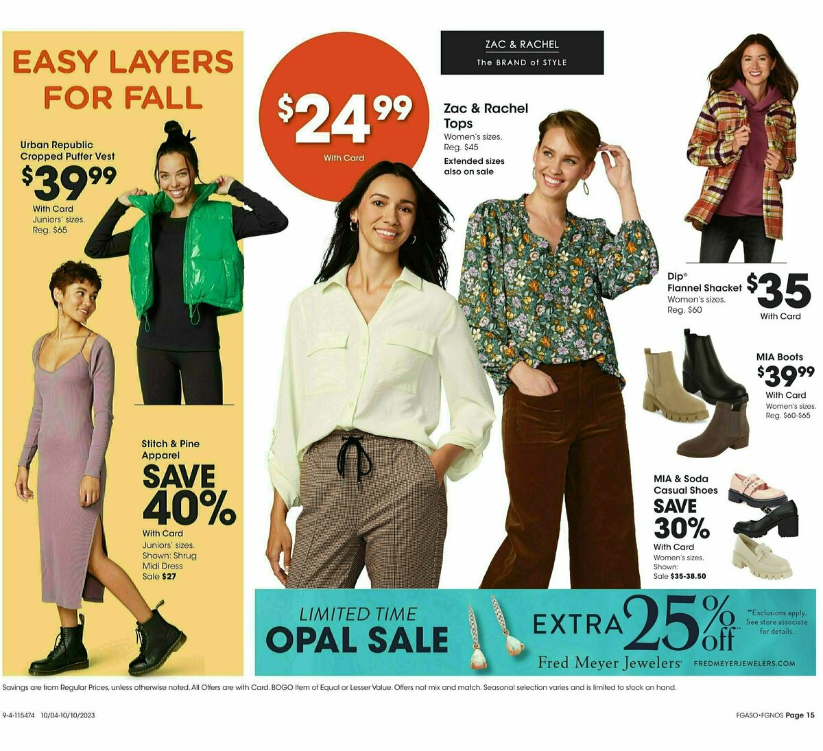 Fred Meyer General Merchandise Weekly Ad from October 4