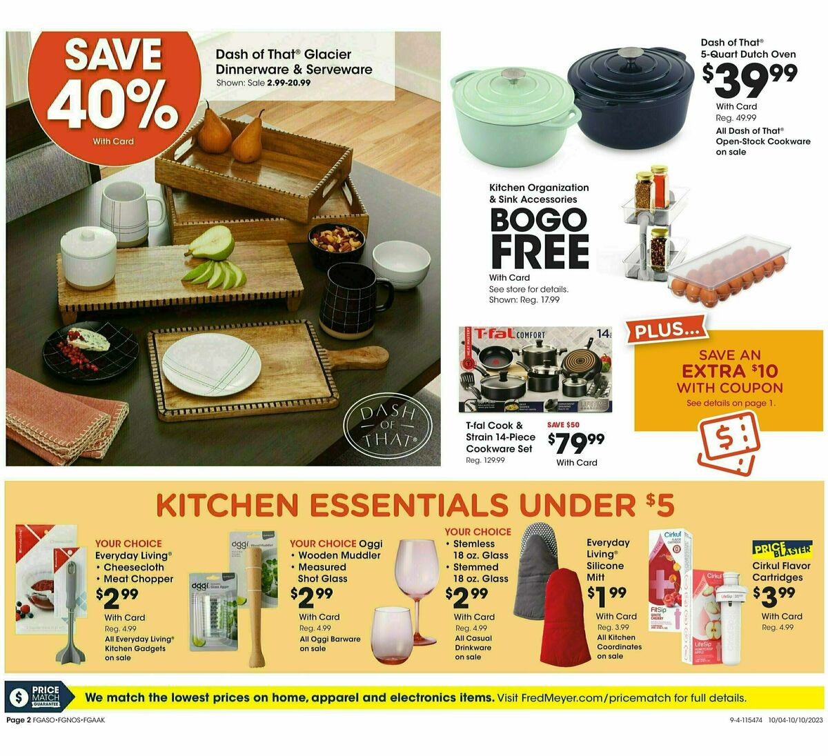 Fred Meyer General Merchandise Weekly Ad from October 4