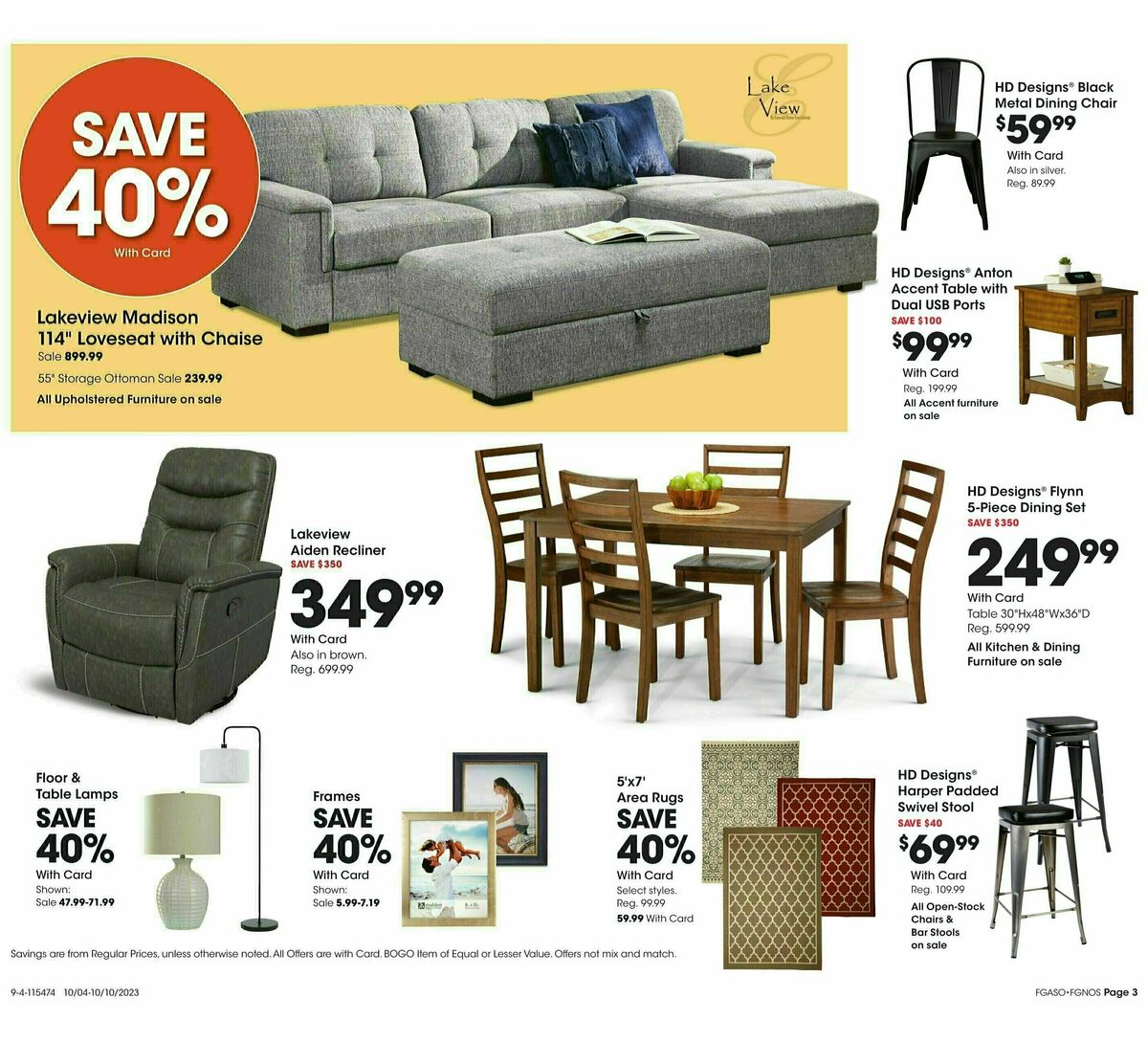 Fred Meyer General Merchandise Weekly Ad from October 4