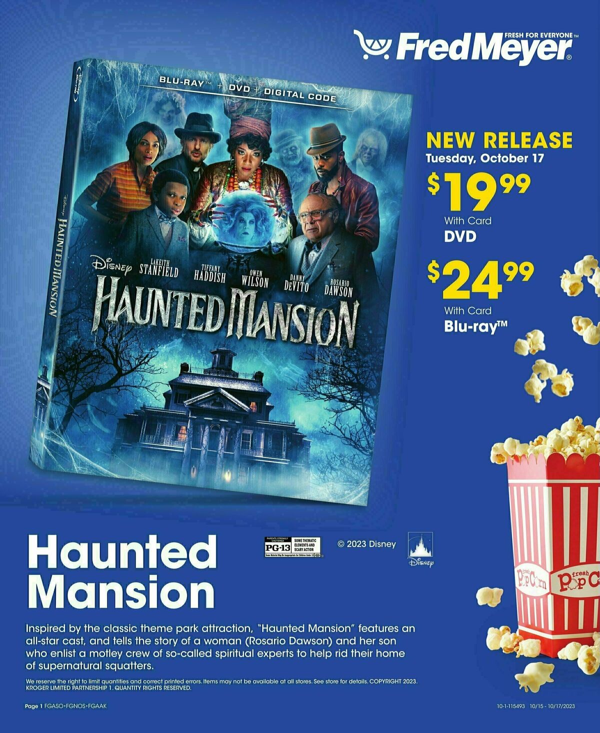 Fred Meyer New Release Weekly Ad from October 17