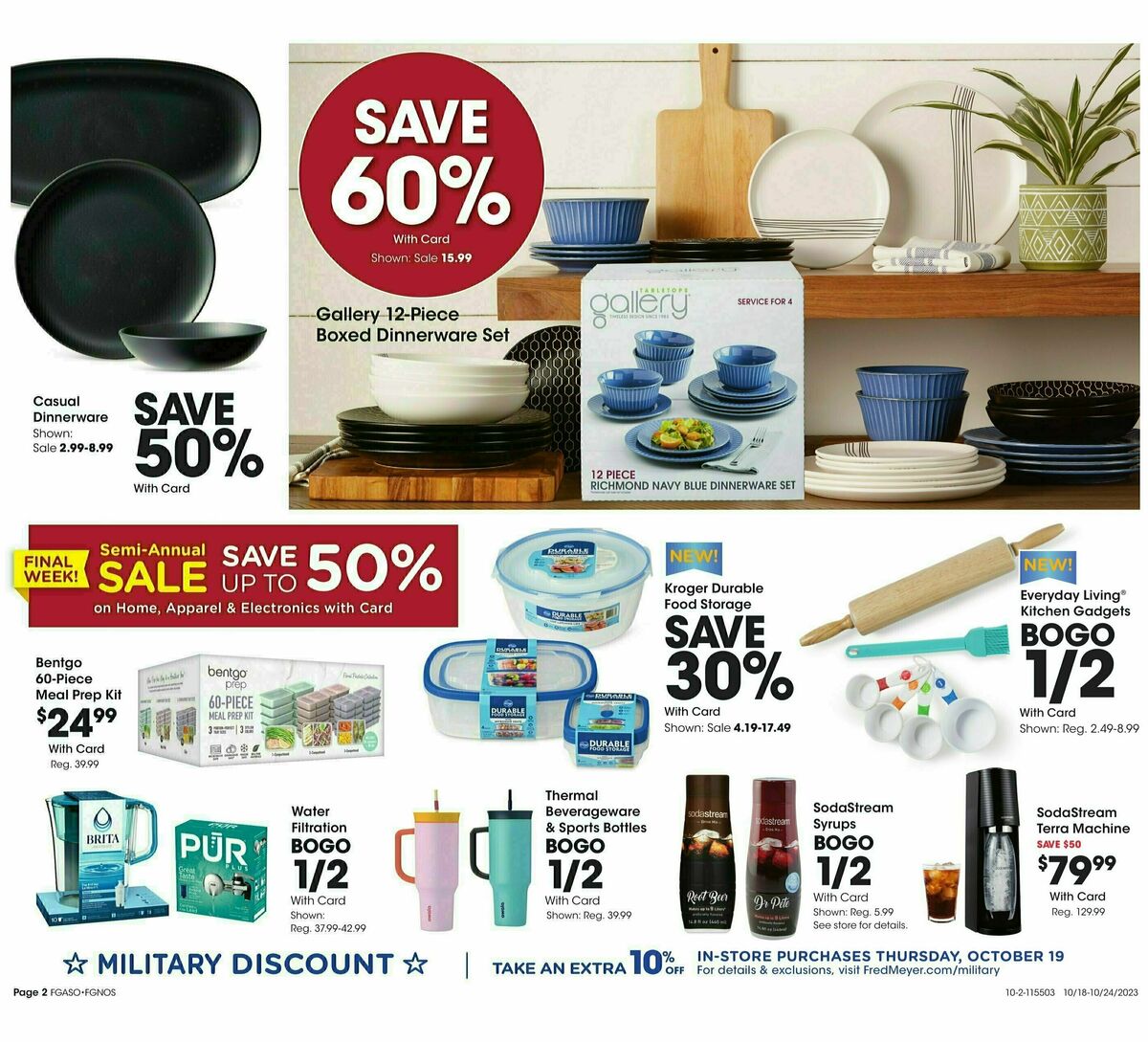 Fred Meyer General Merchandise Weekly Ad from October 18
