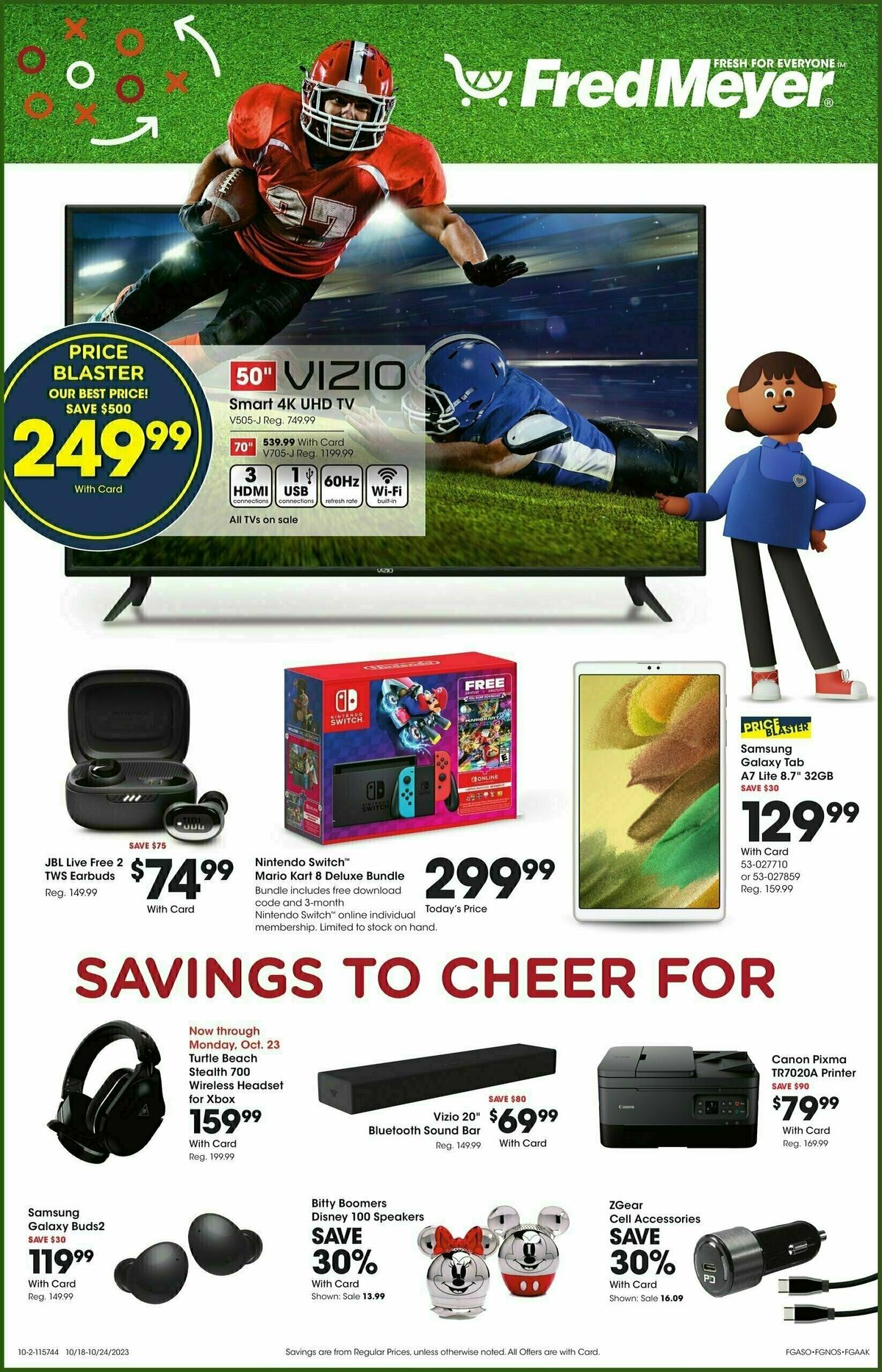 Fred Meyer Savings To Cheer For Weekly Ad from October 18