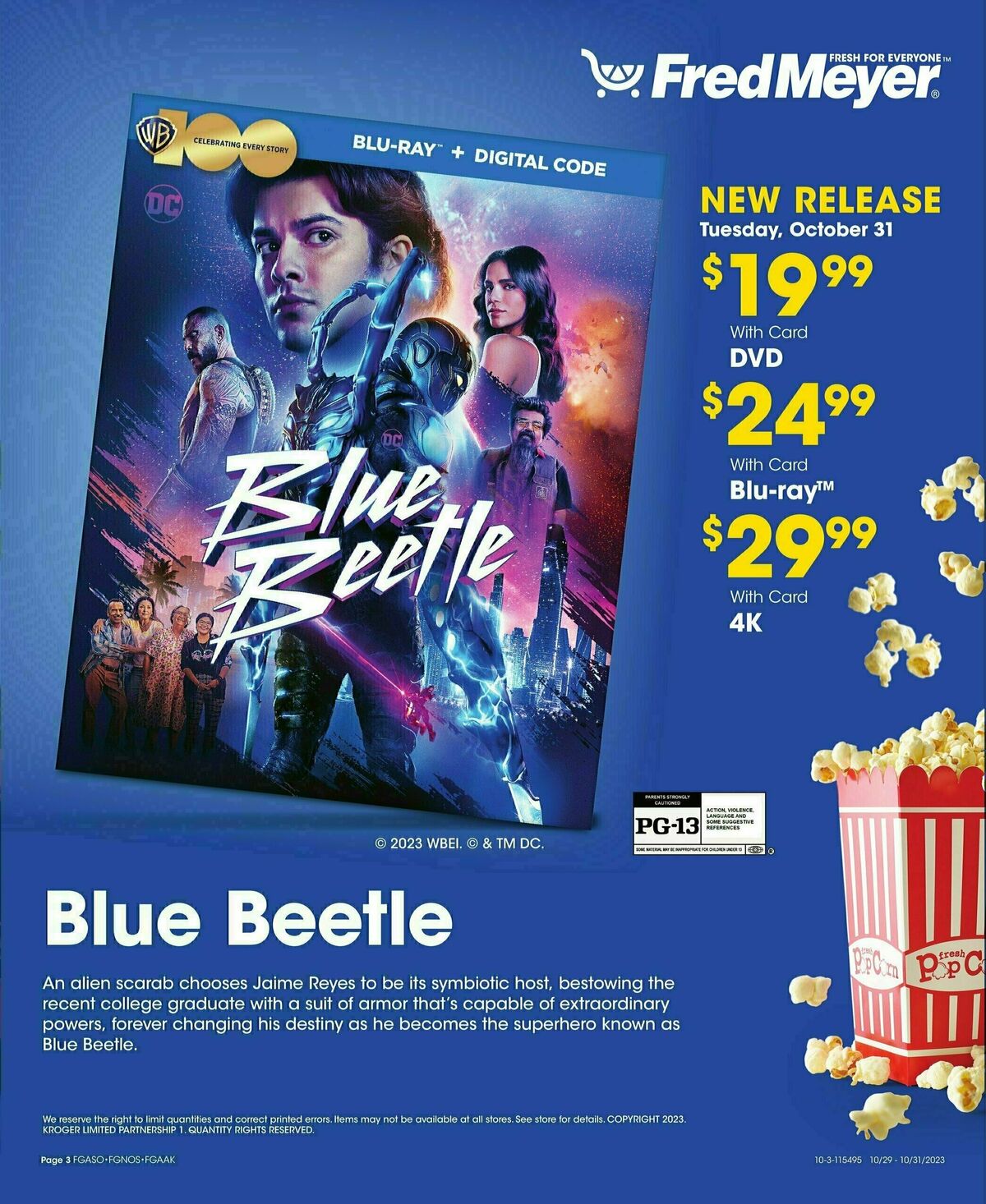 Fred Meyer New Release Weekly Ad from October 31