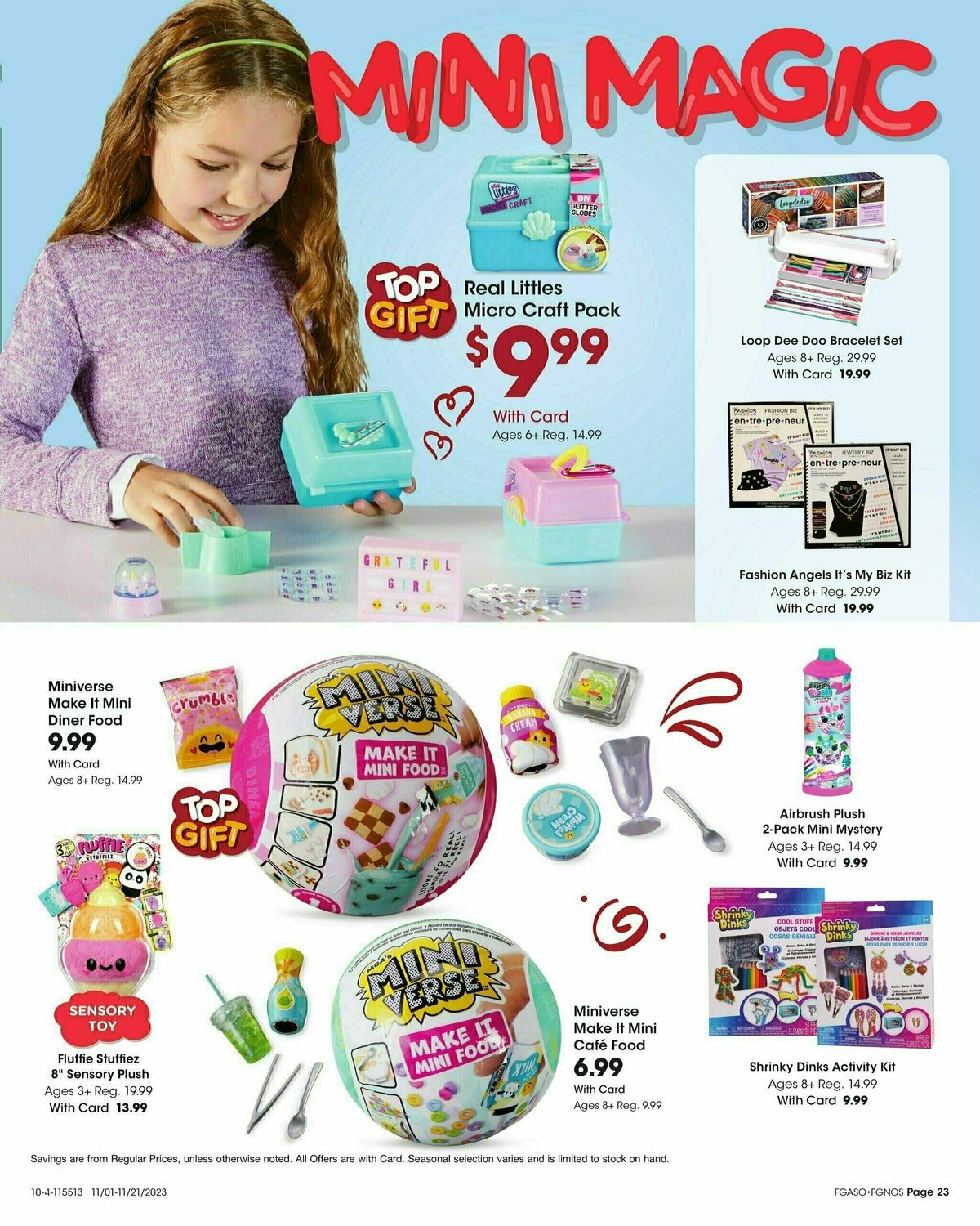 Fred Meyer Toy Book Weekly Ad from November 1