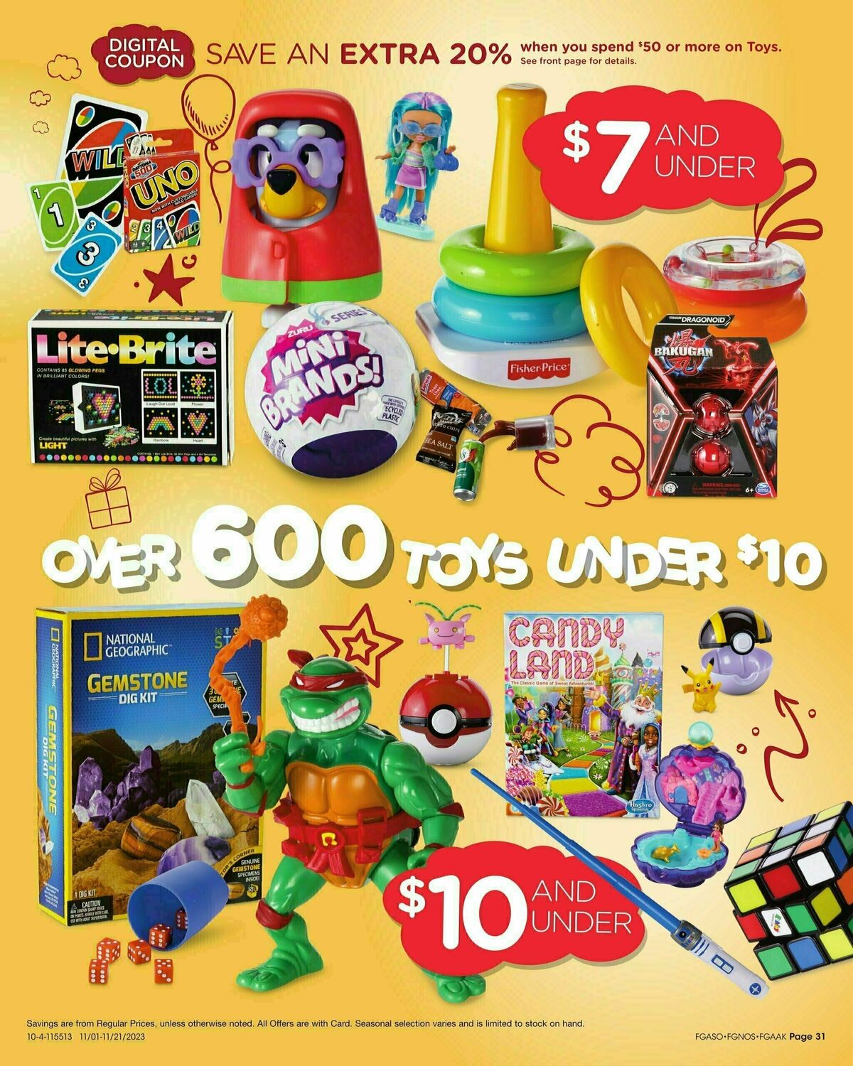 Fred Meyer Toy Book Weekly Ad from November 1