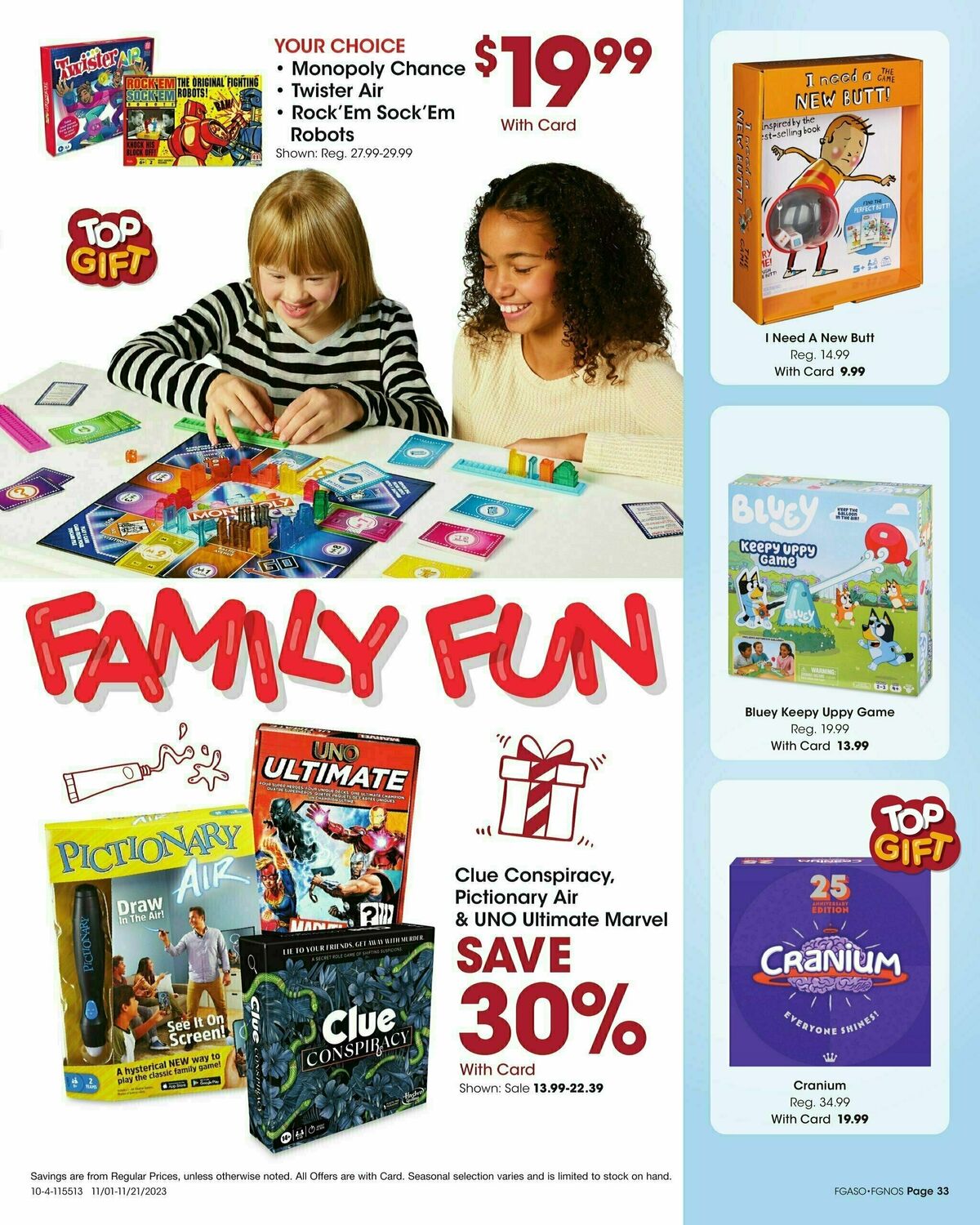Fred Meyer Toy Book Weekly Ad from November 1