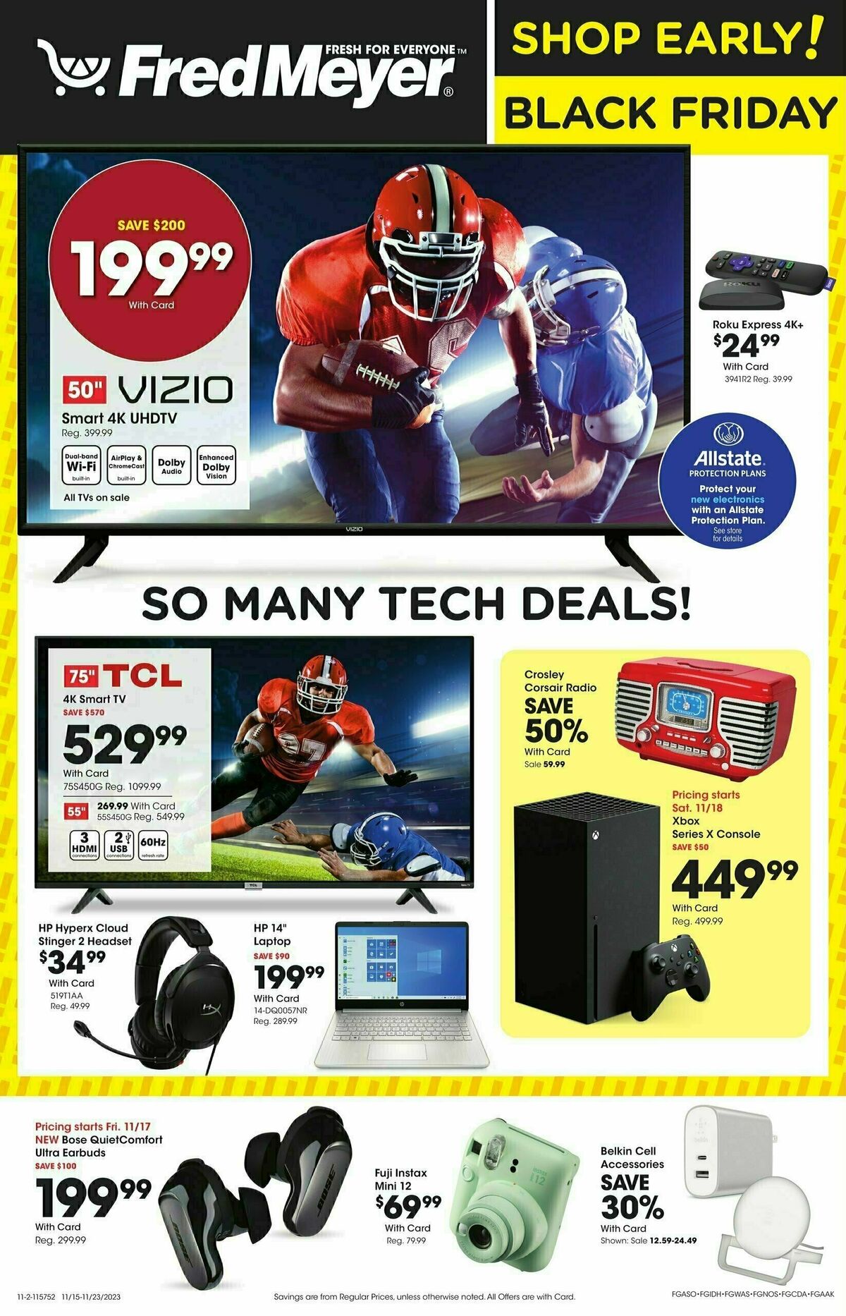 Fred Meyer Electronics Weekly Ad from November 15
