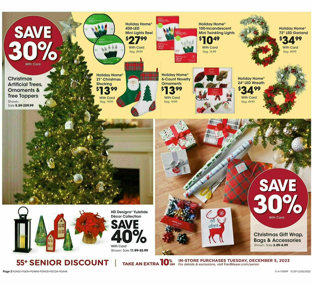 Fred Meyer General Merchandise Weekly Ad from November 29