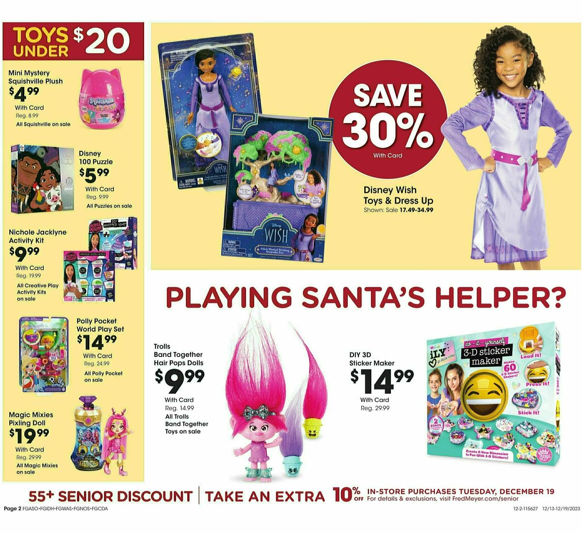 Fred Meyer General Merchandise Weekly Ad from December 13