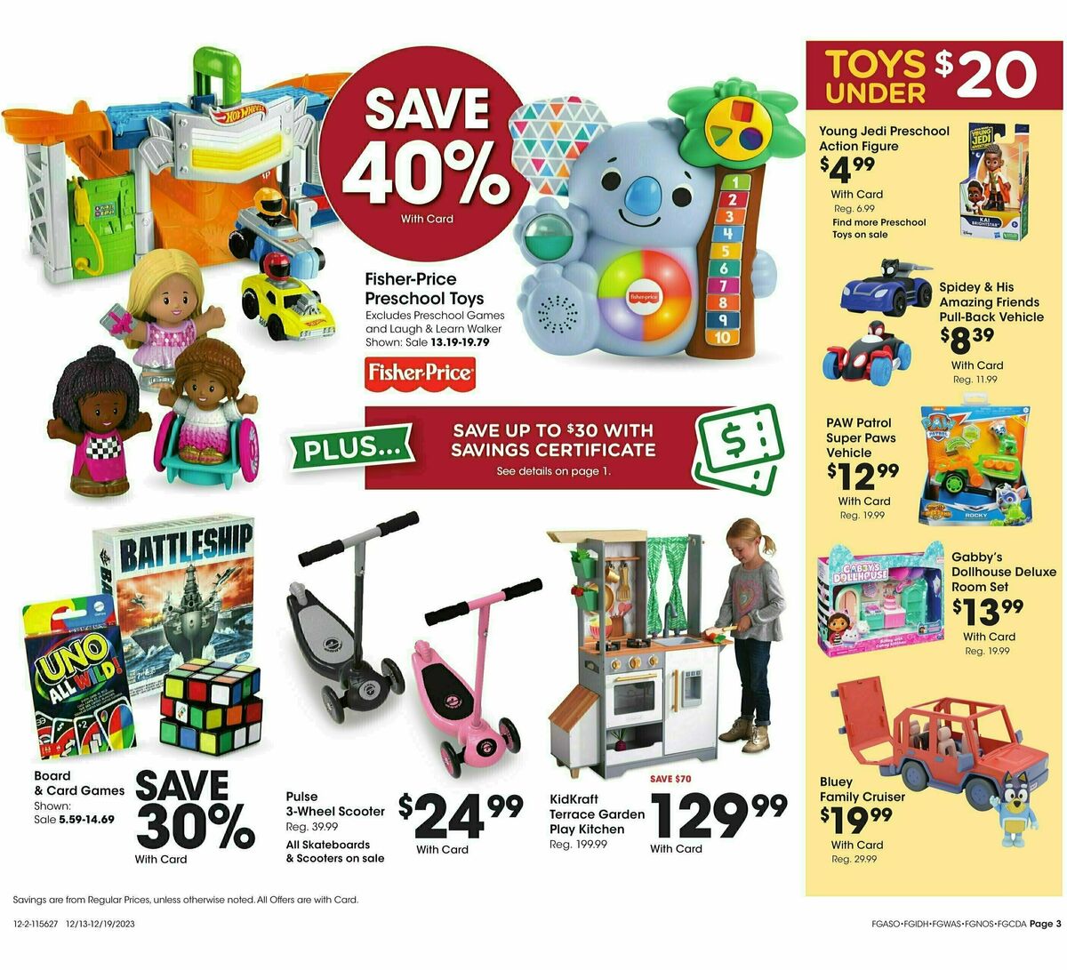 Fred Meyer General Merchandise Weekly Ad from December 13